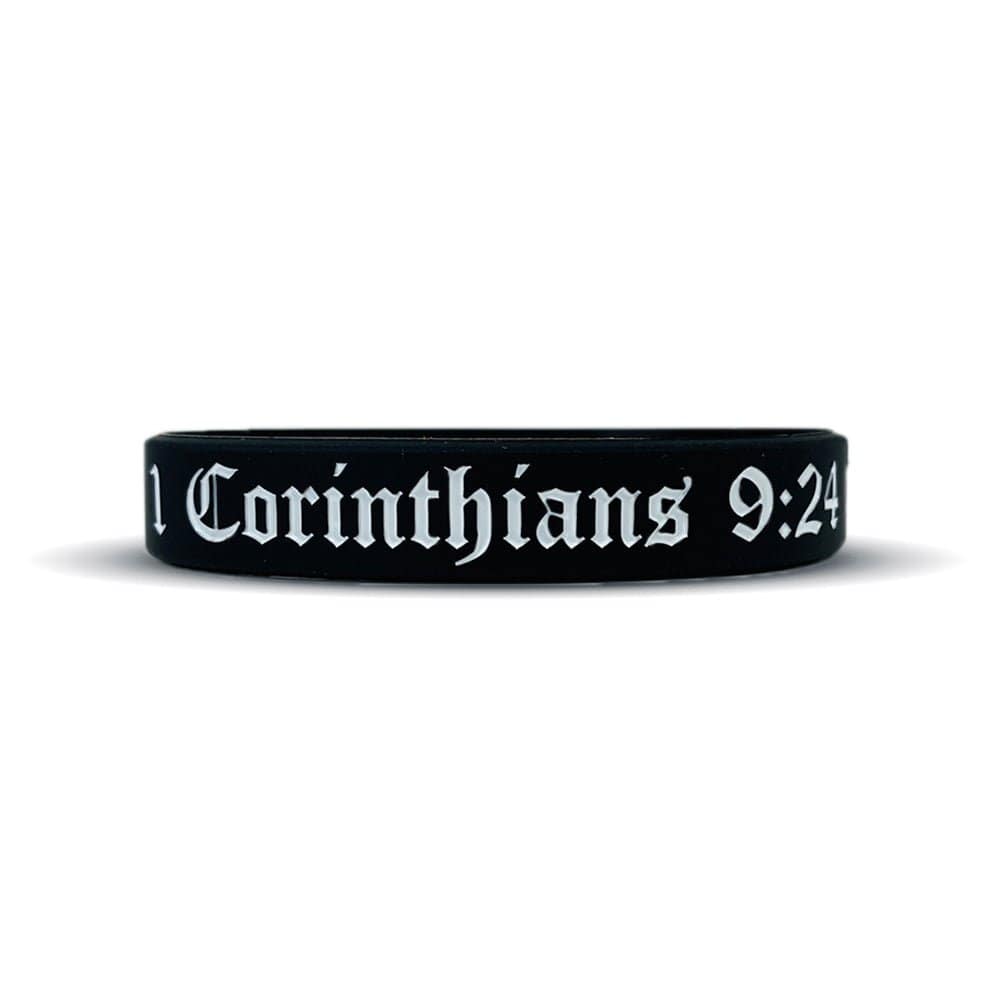 1 Corinthians 9:24 Wristband - Grit Grind Strength