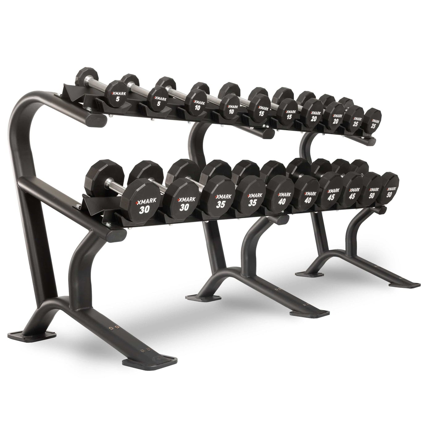 12 - Sided Commercial Urethane Dumbbells (5 - 50 lb and 5 - 75 lb Sets) - Grit Grind Strength