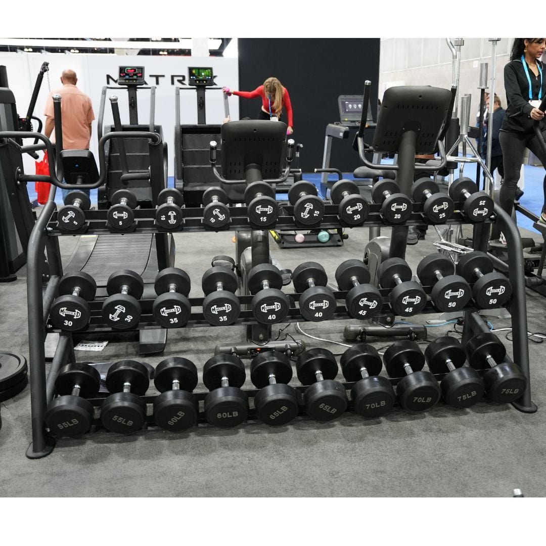 3 - Tier Commercial Dumbbell Rack - Black - Grit Grind Strength
