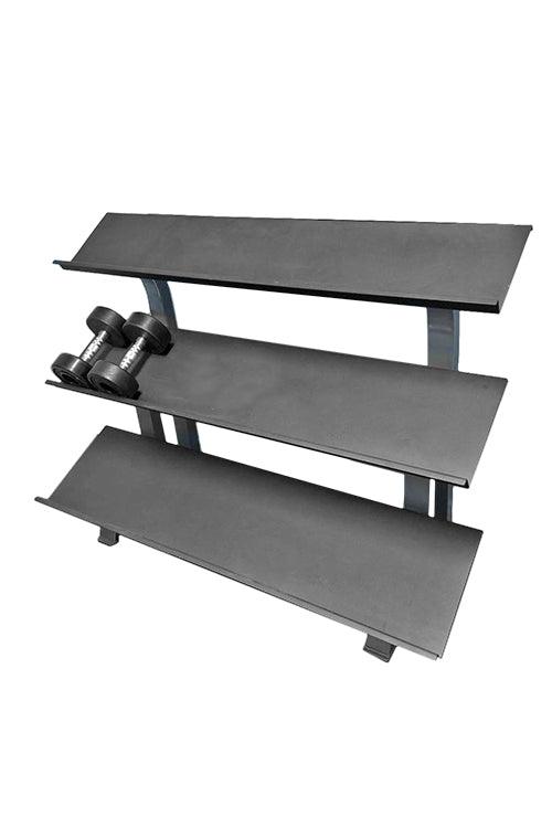 3 - Tier Hex Dumbbell Rack - Muscle D Fitness - 15 Pair Storage - Grit Grind Strength