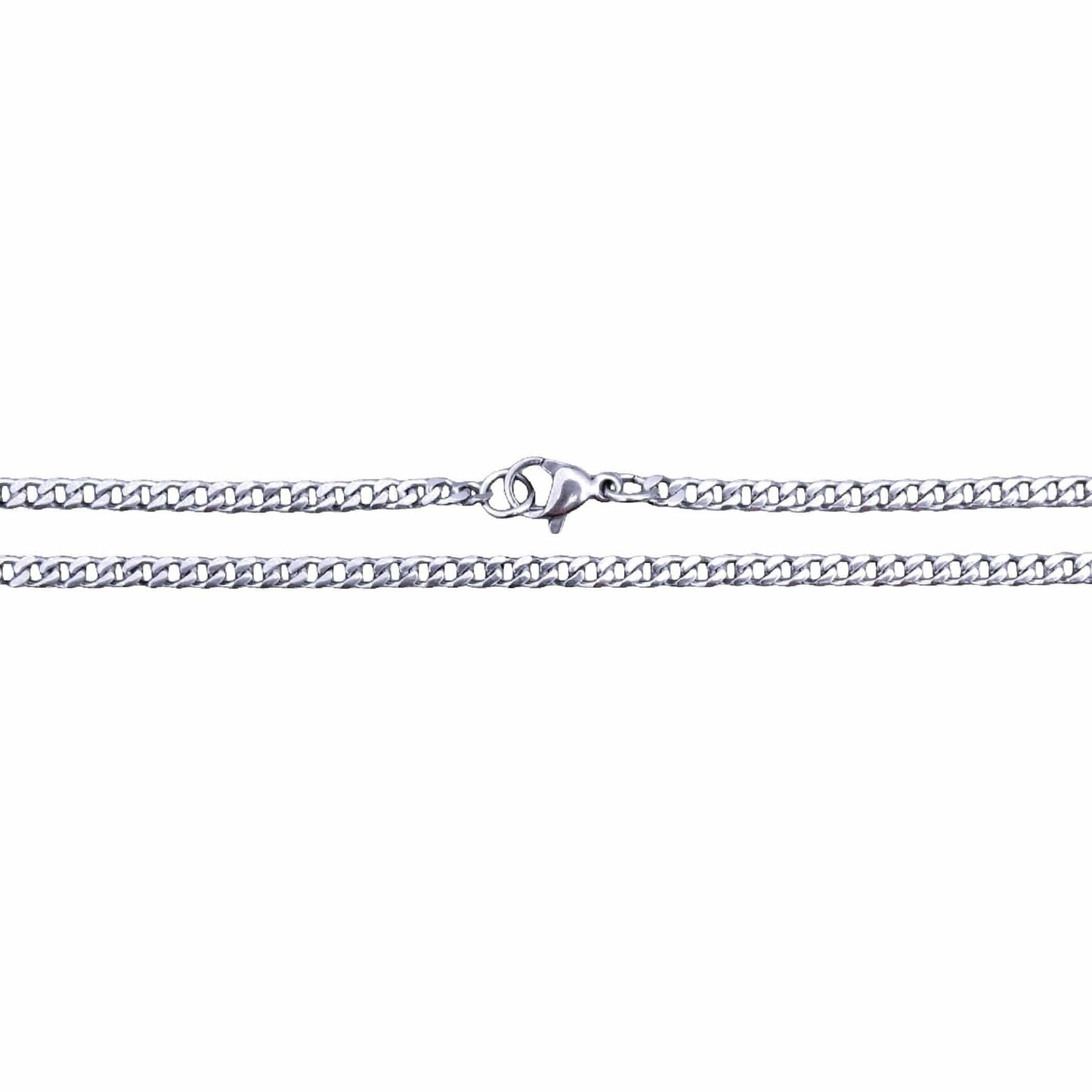3mm Cuban Link Chain Necklace - Stainless Steel - Grit Grind Strength