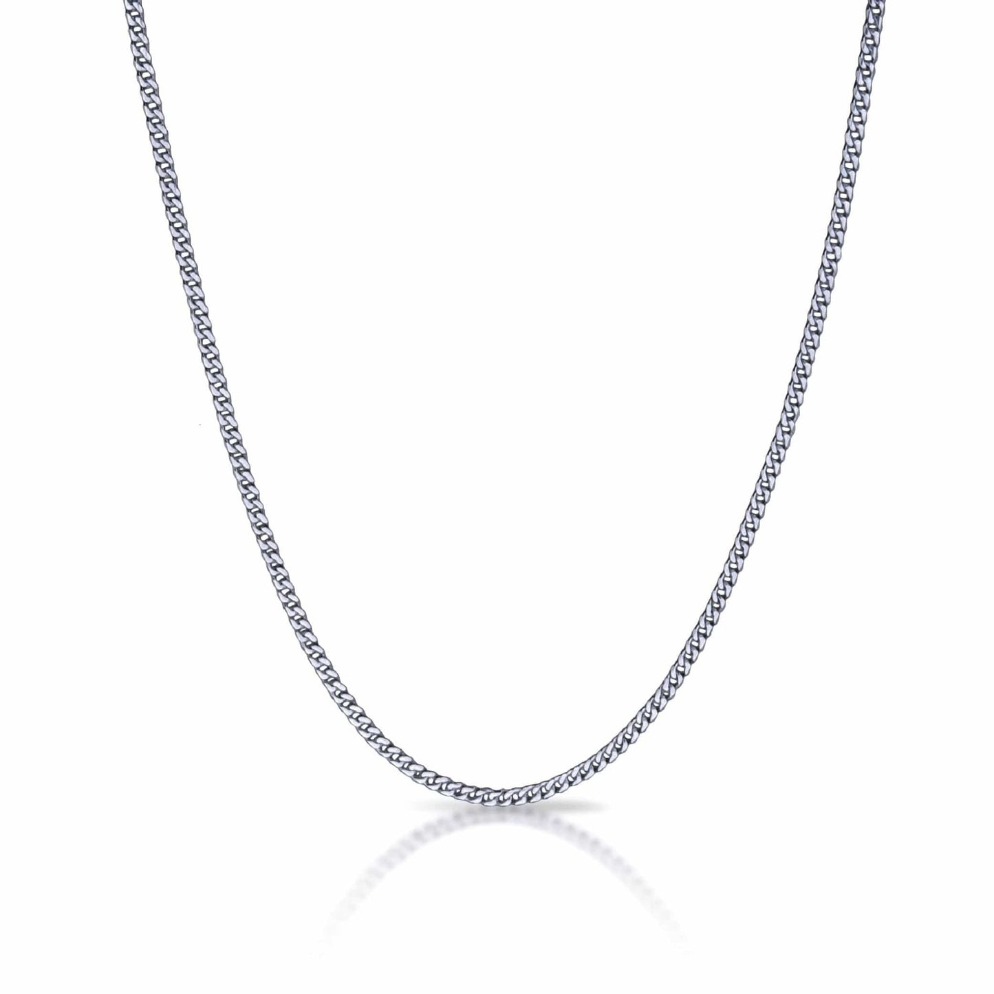 3mm Cuban Link Chain Necklace - Stainless Steel - Grit Grind Strength