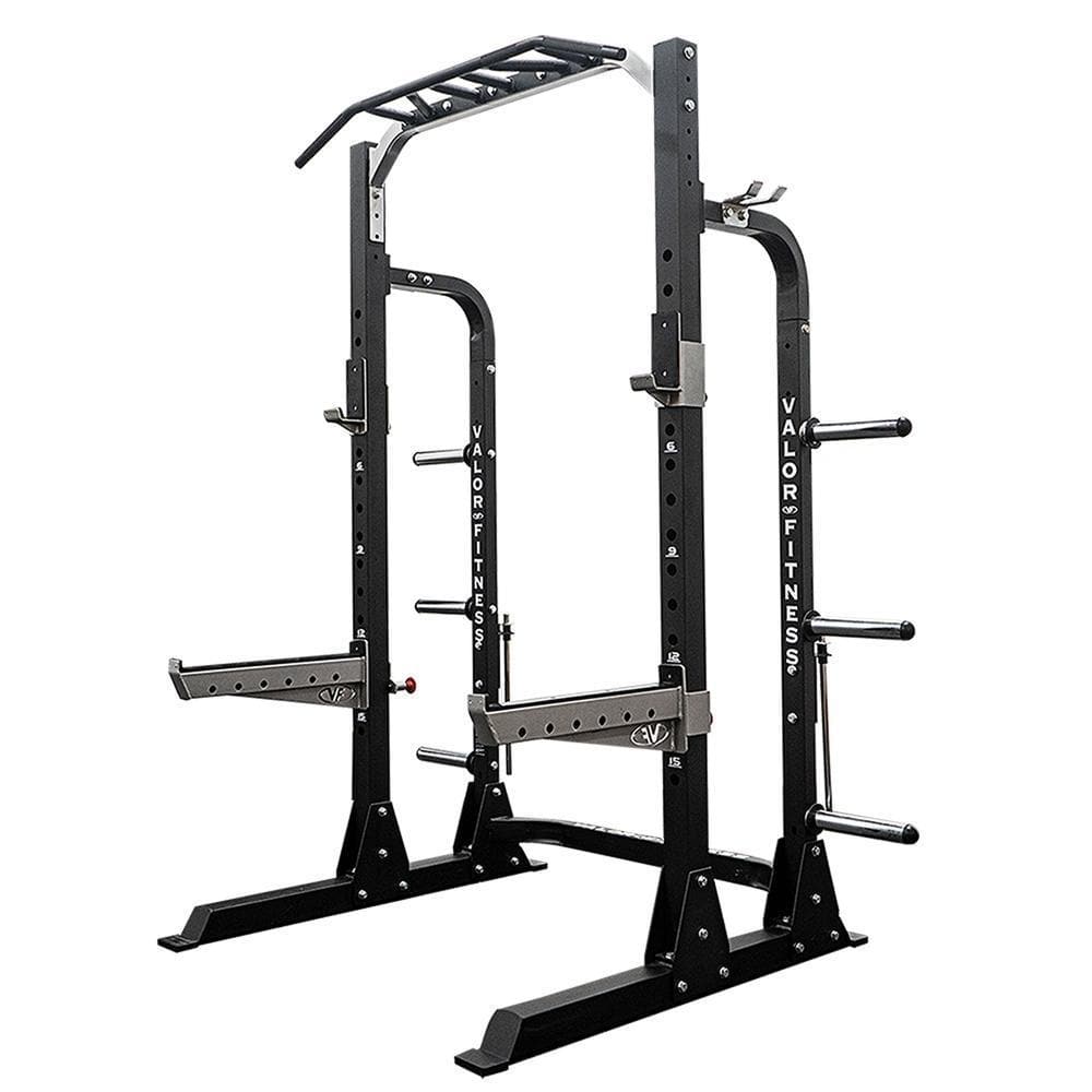 3x3 Half Rack w/ Multi Grip Pullup Bar and Plate Storage - Grit Grind Strength
