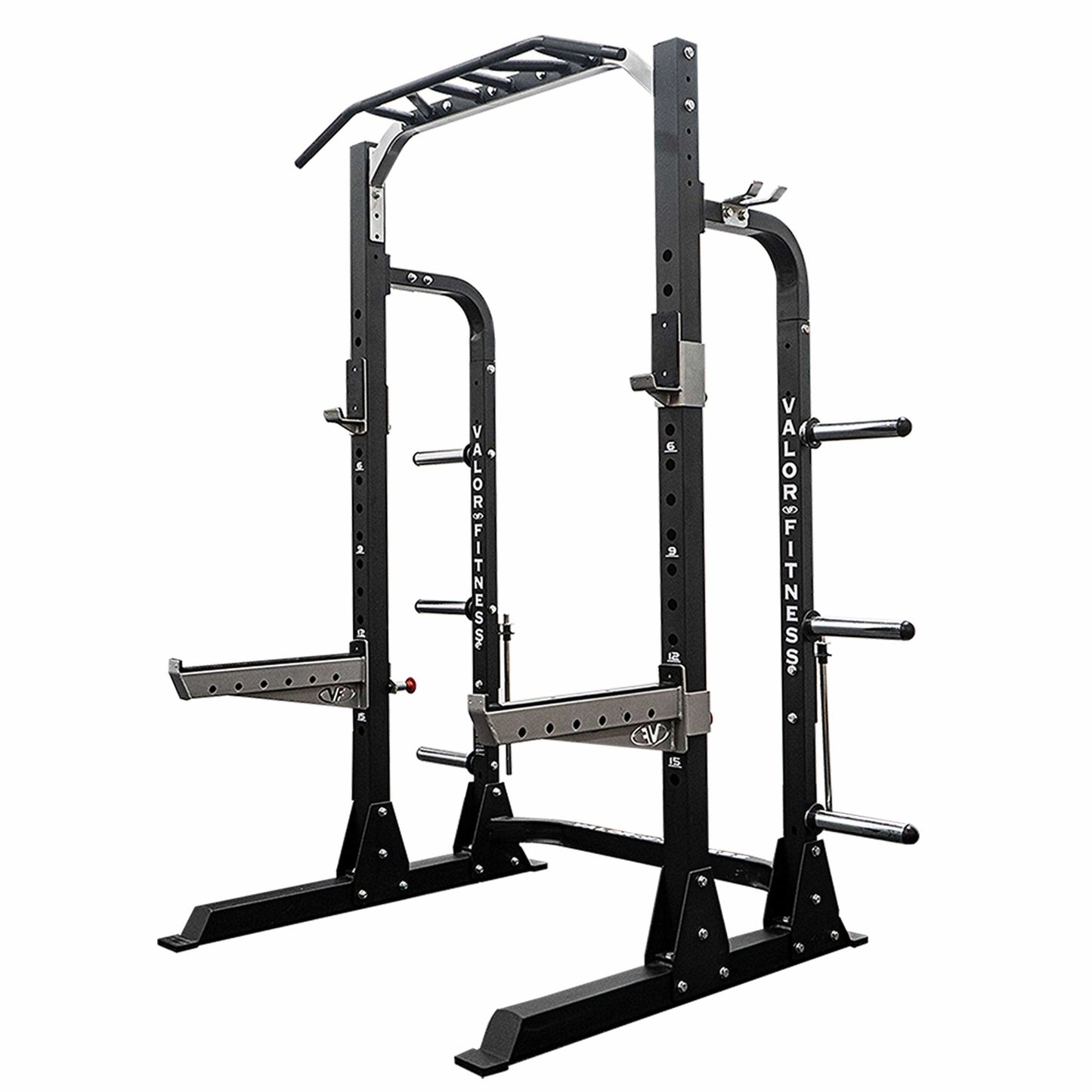 3x3 Half Rack w/ Multi Grip Pullup Bar and Plate Storage - Grit Grind Strength