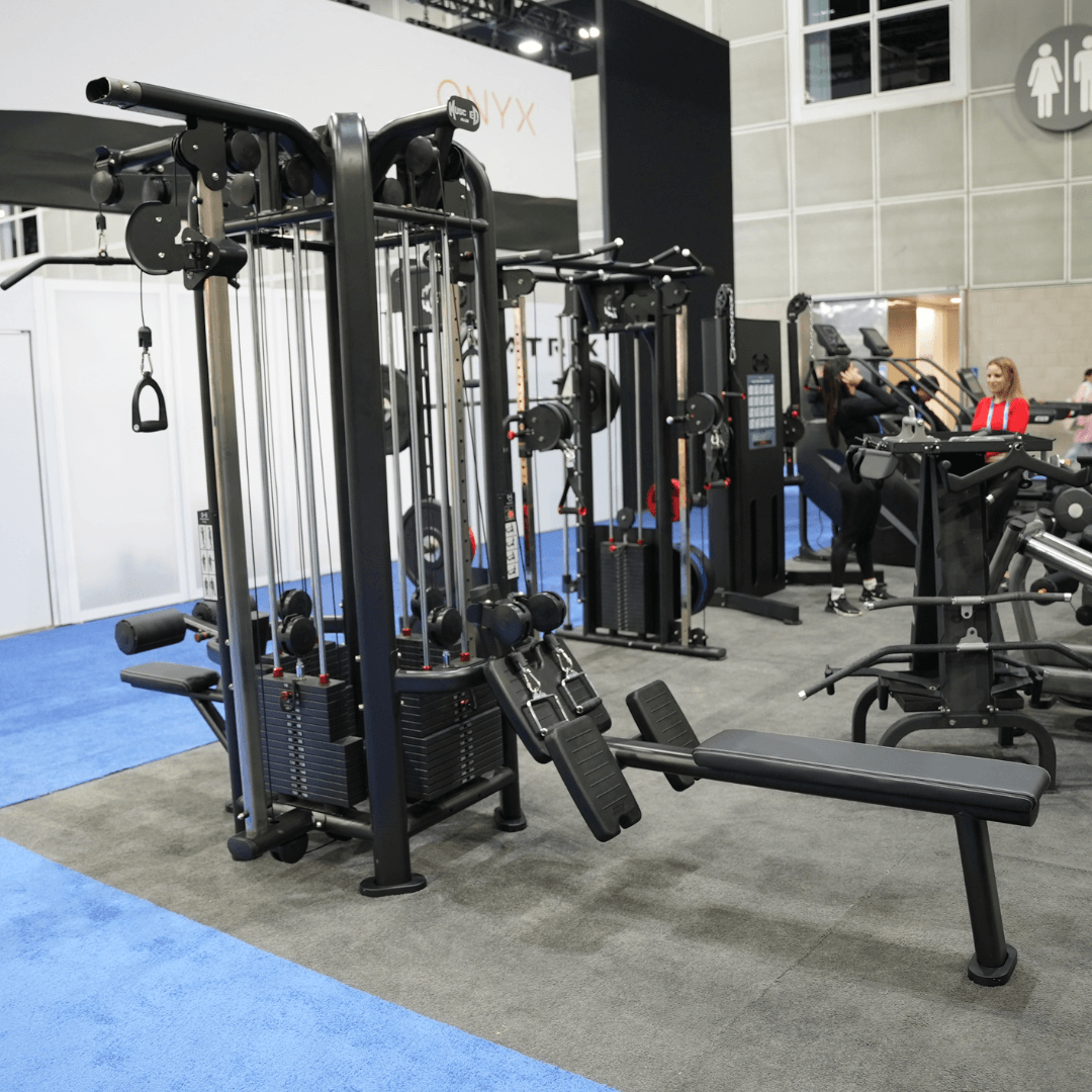 4 Stack Megatron Deluxe Jungle Gym - Muscle D Fitness - Commercial Lat Pull, Low Row, Adj. Hi/Low Pulleys - Grit Grind Strength