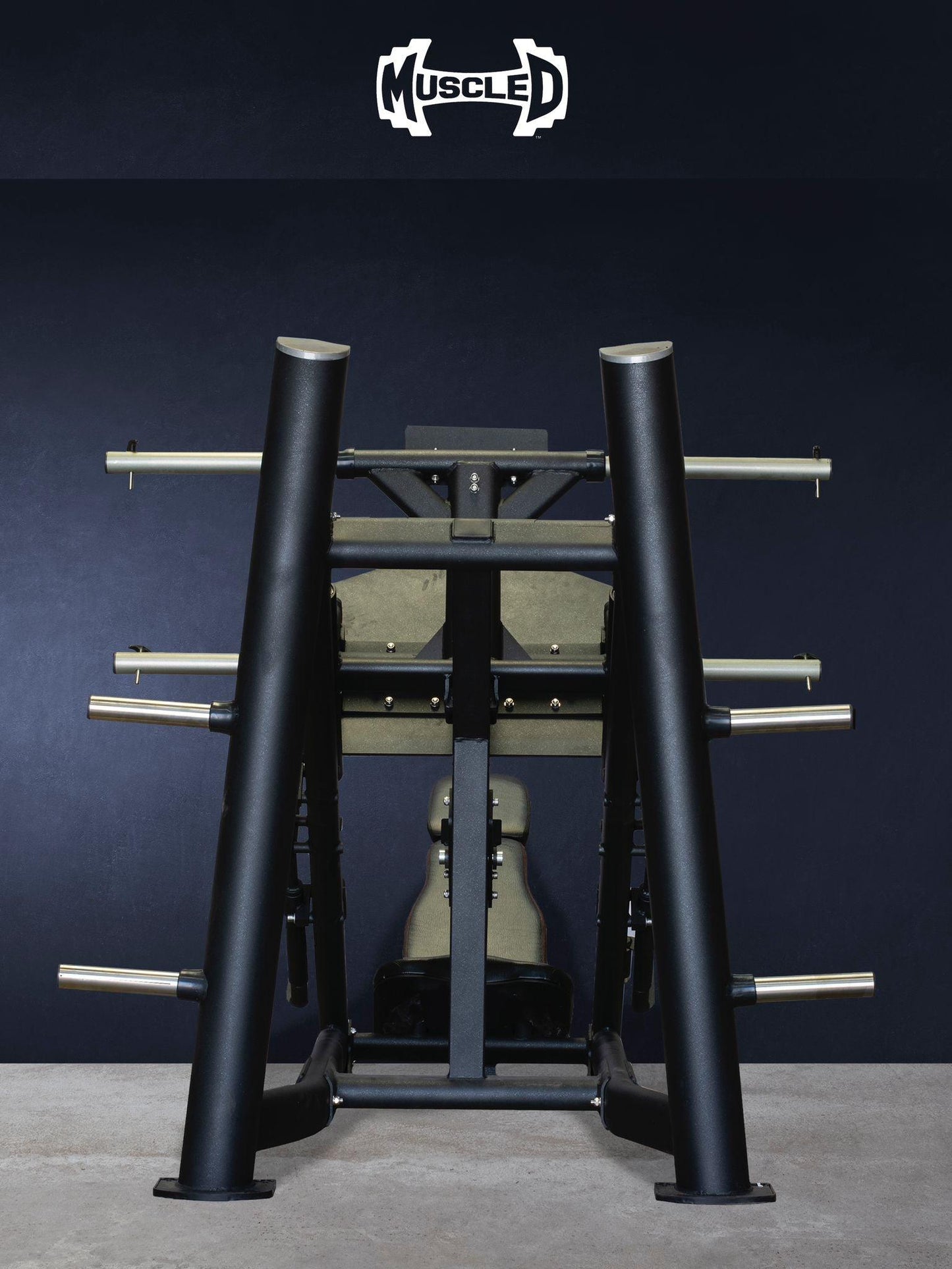 45 Degree Linear Leg Press Machine - Muscle D Fitness - Adjustable Angle Back Pad - Grit Grind Strength