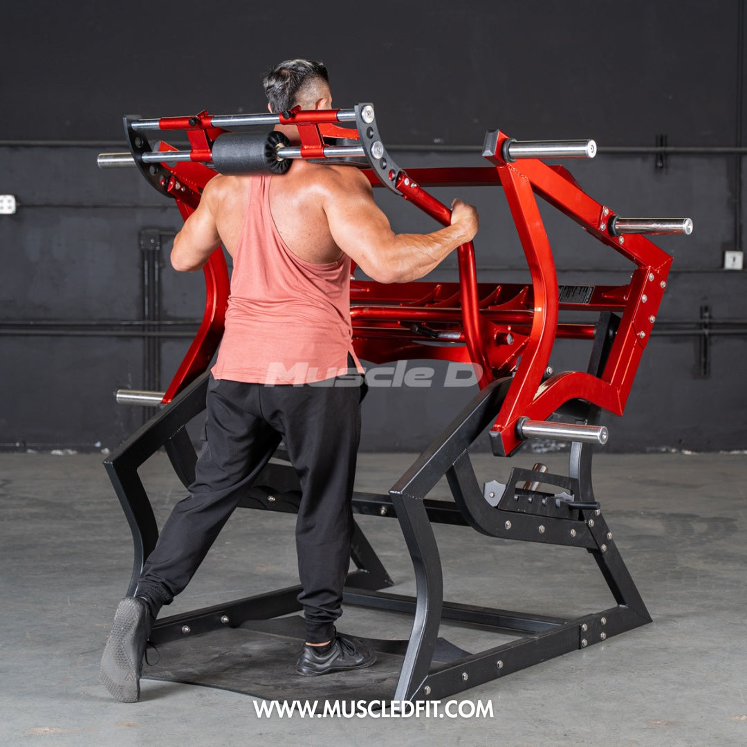 Sentadillas Power Hack Pro Strength | Máquina de gimnasio comercial Muscle D Fitness