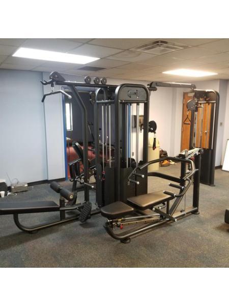 5 Stack Megatron Compact Multi - Gym - Muscle D Fitness - Lat Pull, Low Row, Bench Press, Lat Pull, Leg Ext / Curl - Grit Grind Strength