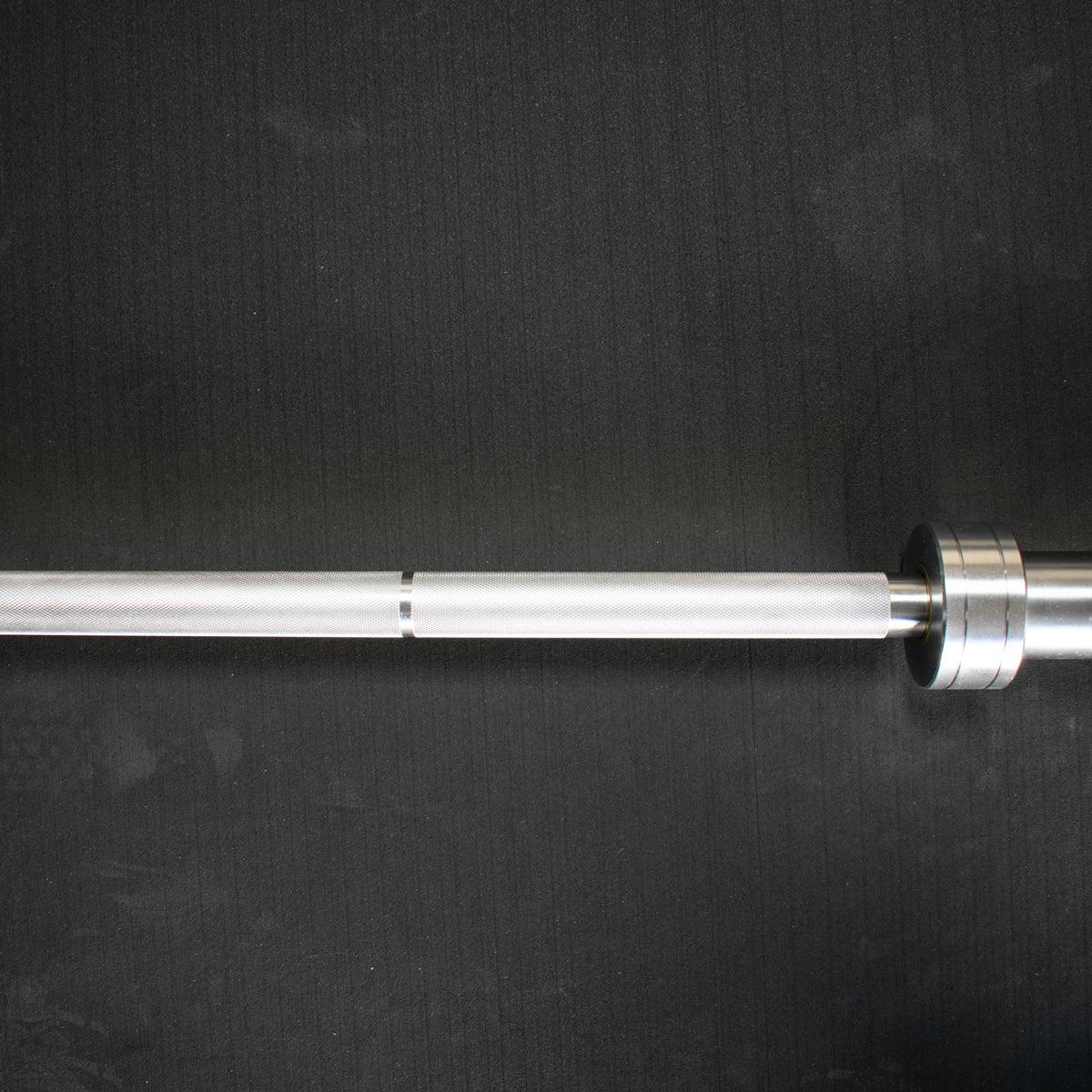 7' Hard Chrome Triple Bearing Olympic Bar - Muscle D Fitness - Precision Performance Grade Knurling - Grit Grind Strength