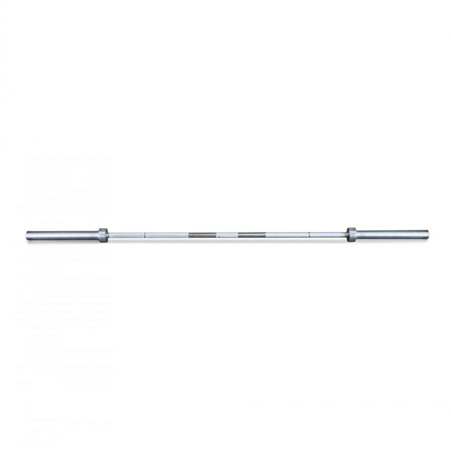 7' Hard Chrome Triple Bearing Olympic Bar - Muscle D Fitness - Precision Performance Grade Knurling - Grit Grind Strength