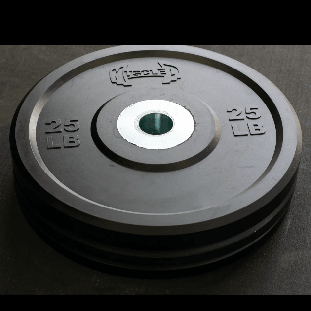 7' Stainless Steel Bushing Olympic Bar and Bumper Plate Set - Grit Grind Strength