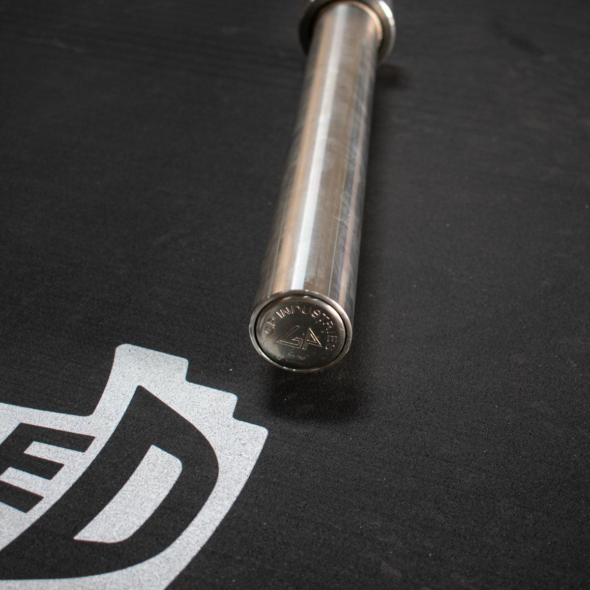 7' Stainless Steel Olympic Bar - Bushing - Muscle D Fitness - Quality Knurling - Grit Grind Strength