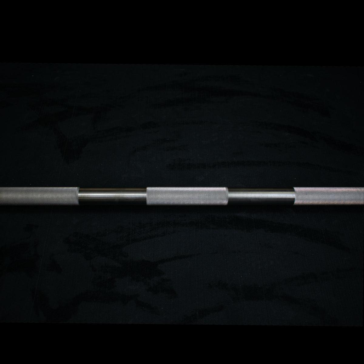 7' Stainless Steel Olympic Bar - Bushing - Muscle D Fitness - Quality Knurling - Grit Grind Strength