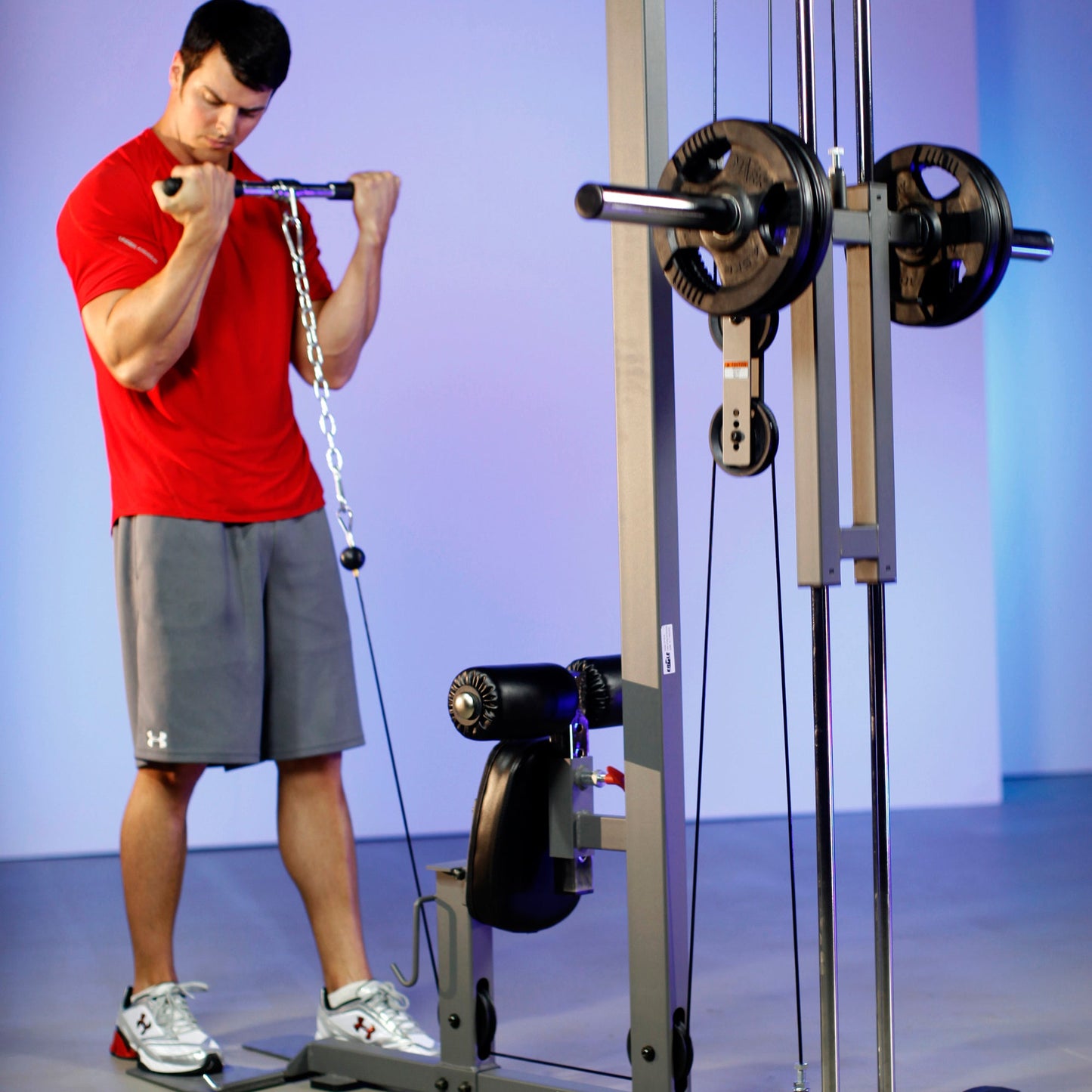 Lat Pull-Down Machine with Low-Row