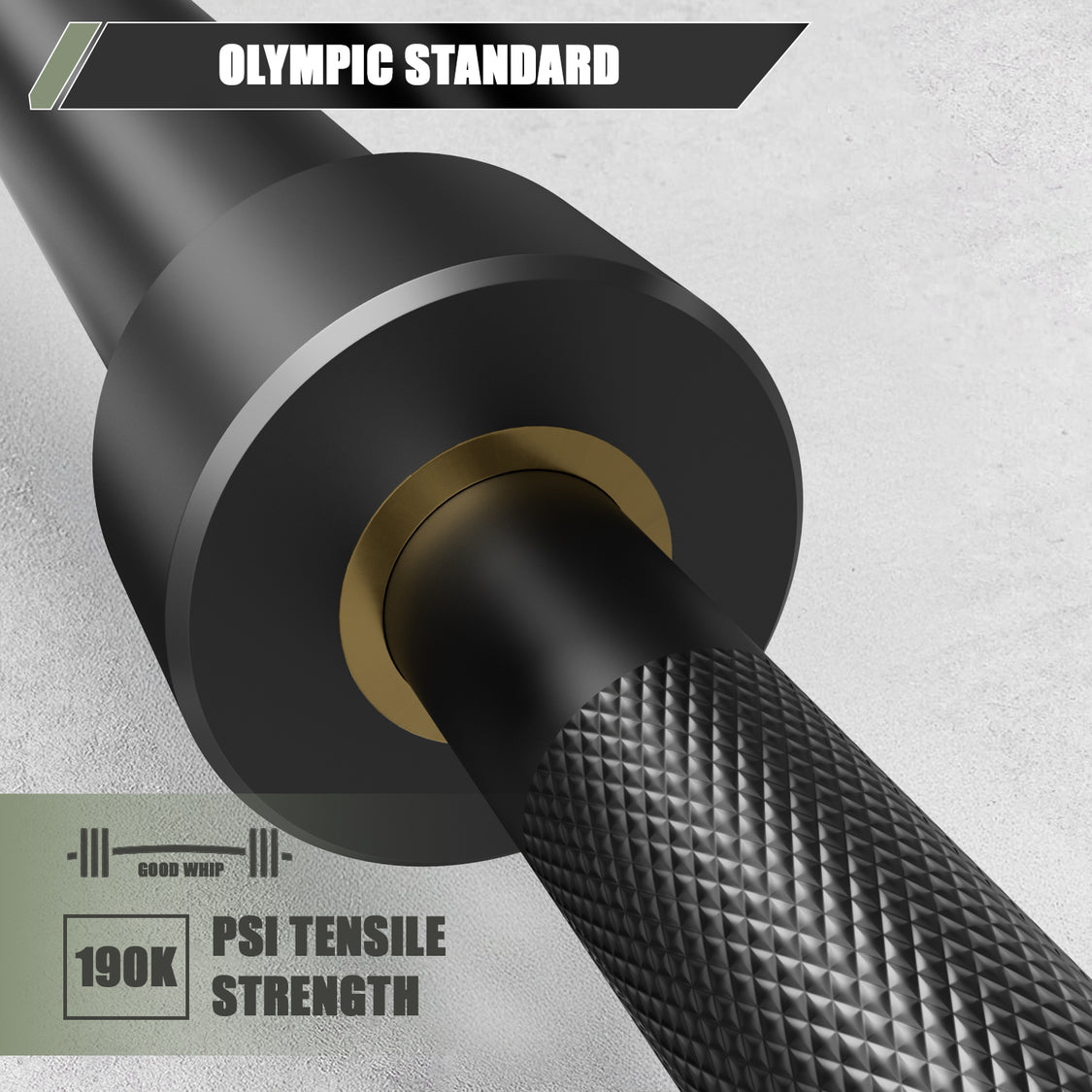 7ft 45lb Home Gym Barbell Chrome Black - Grit Grind Strength