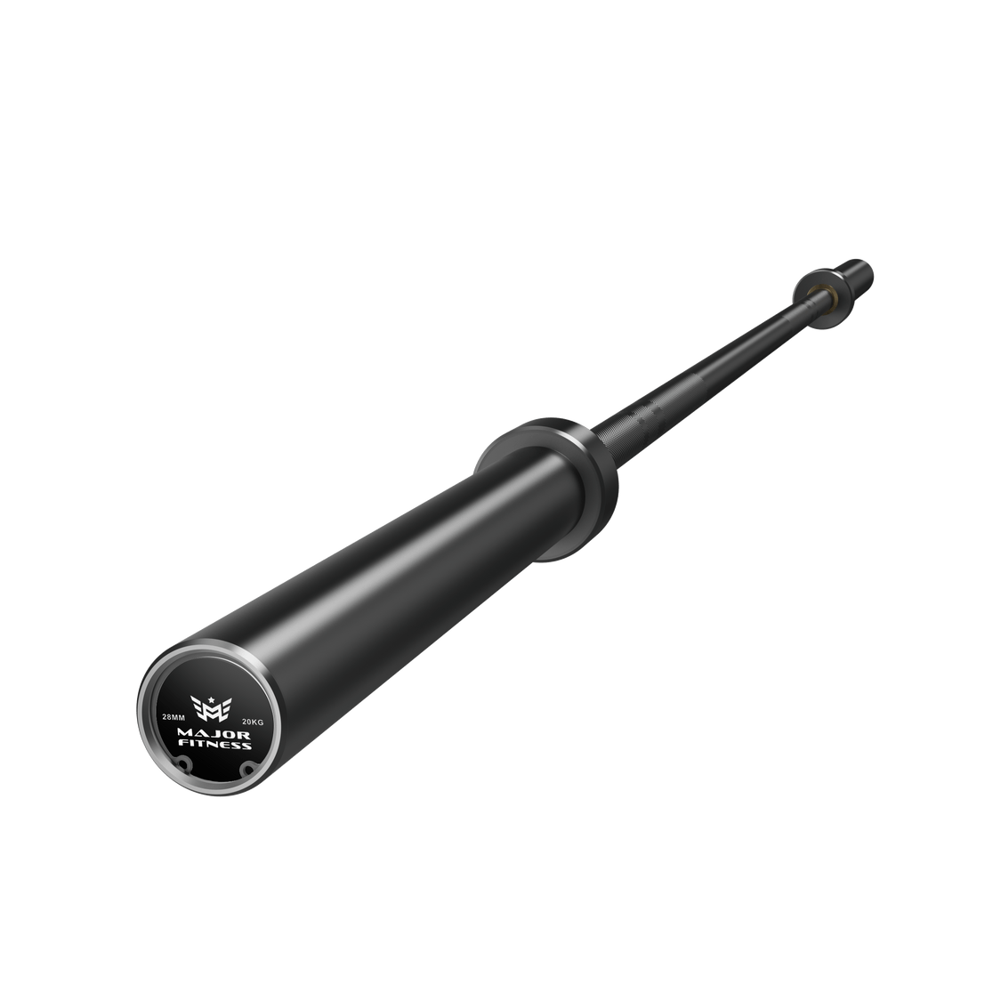 7ft 45lb Home Gym Barbell Chrome Black - Grit Grind Strength