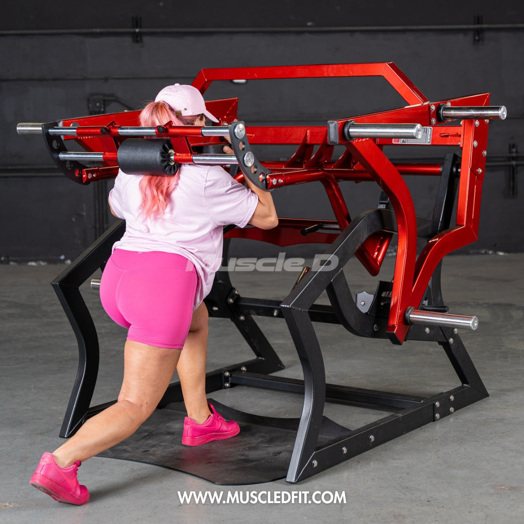 Sentadillas Power Hack Pro Strength | Máquina de gimnasio comercial Muscle D Fitness