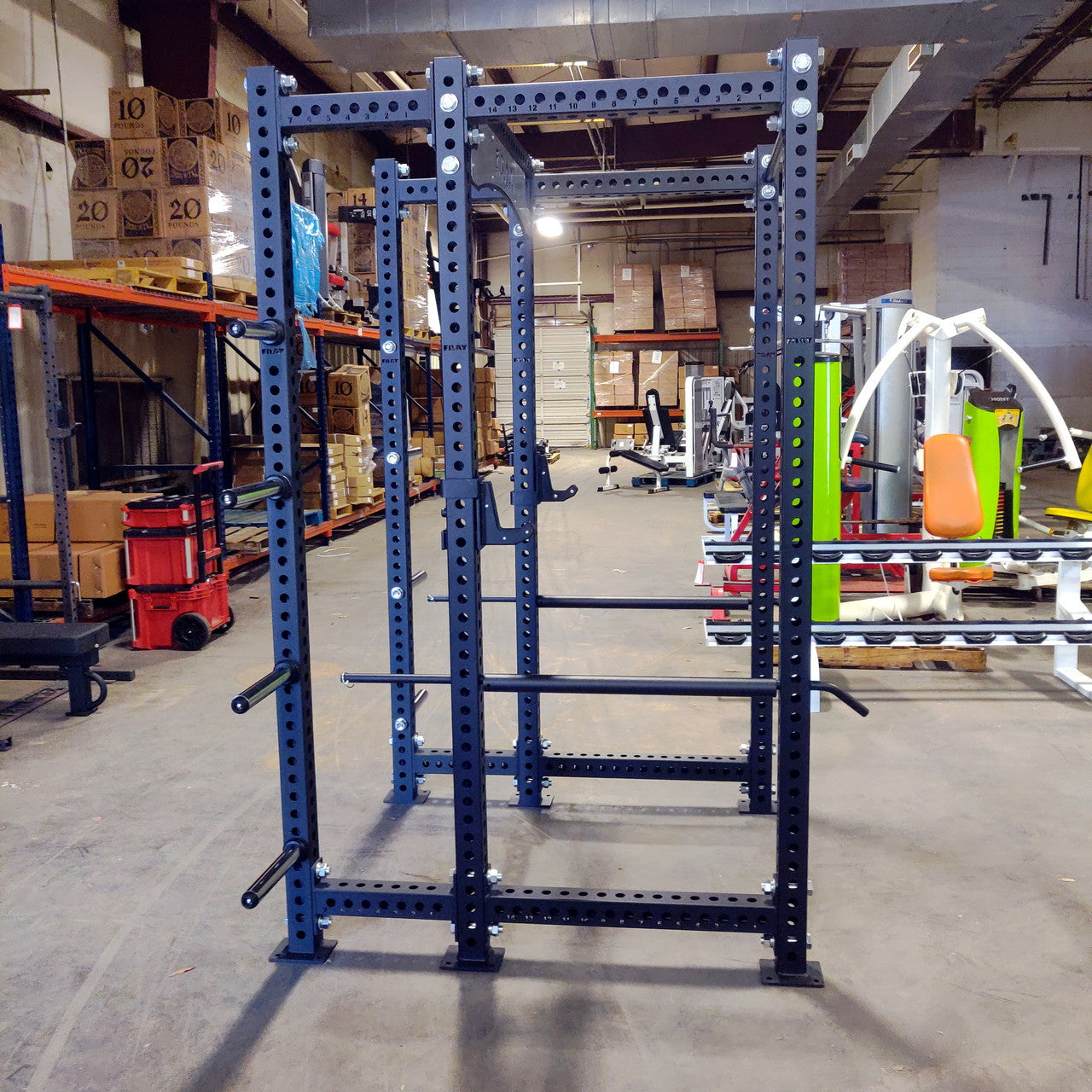 NEW 6-Post Power Rack Squat Rack with Weight Storage Commercial Grade - Grit Grind Strength