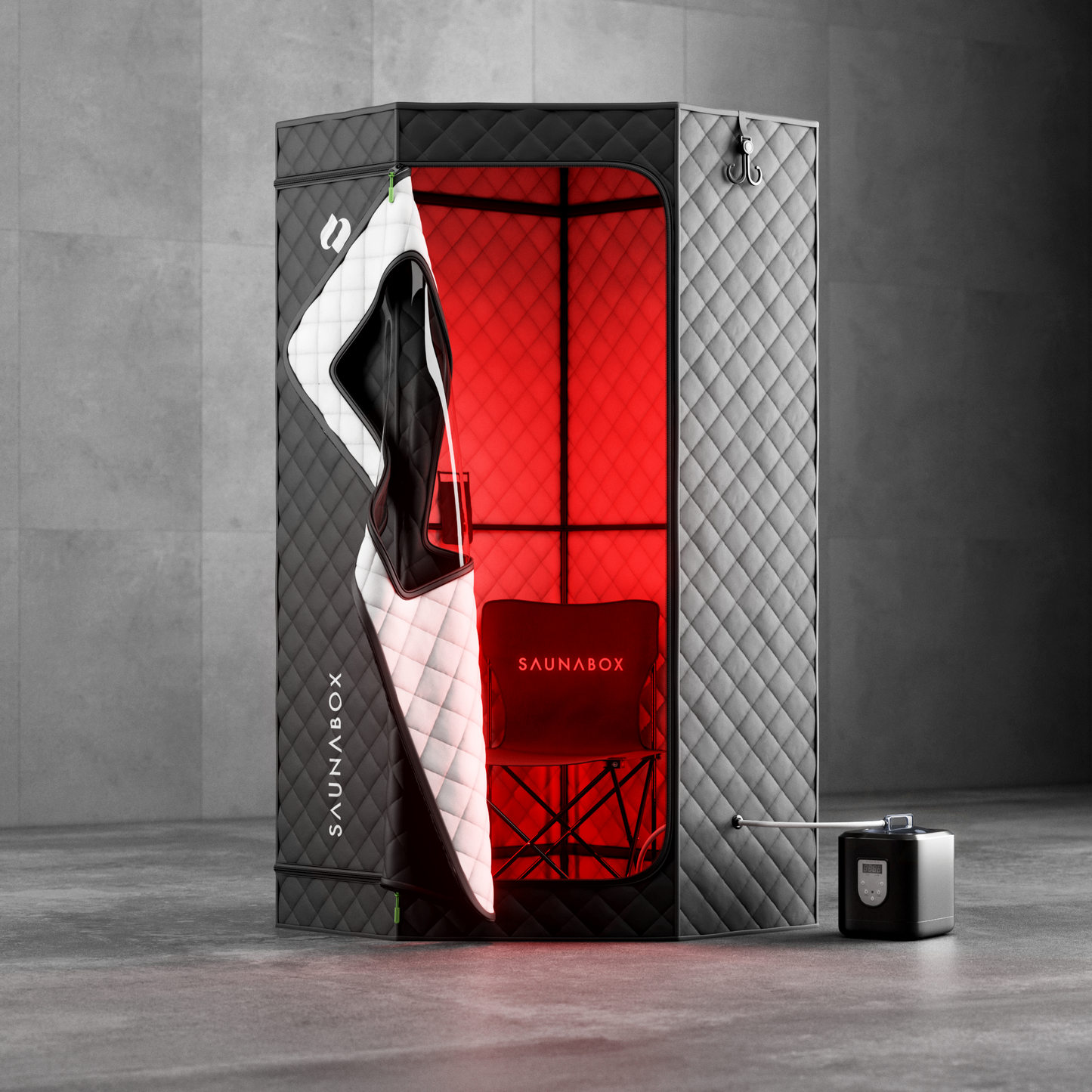 SaunaBox® SmartSteam Pro con terapia de luz roja