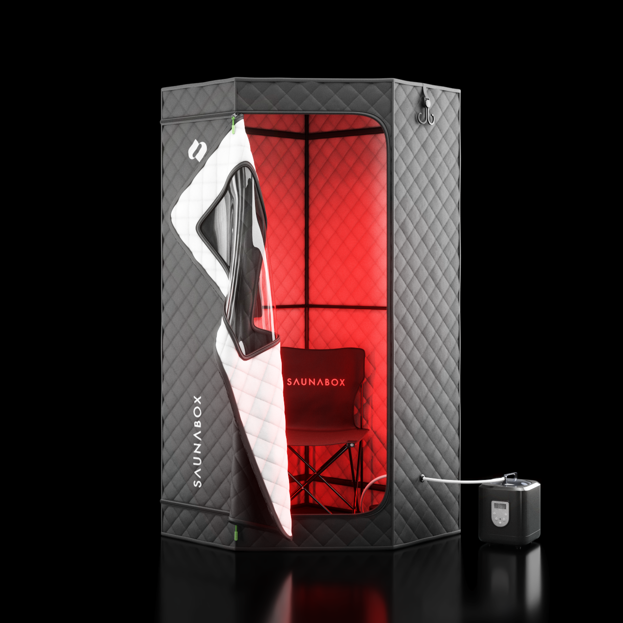SaunaBox® SmartSteam Pro con terapia de luz roja