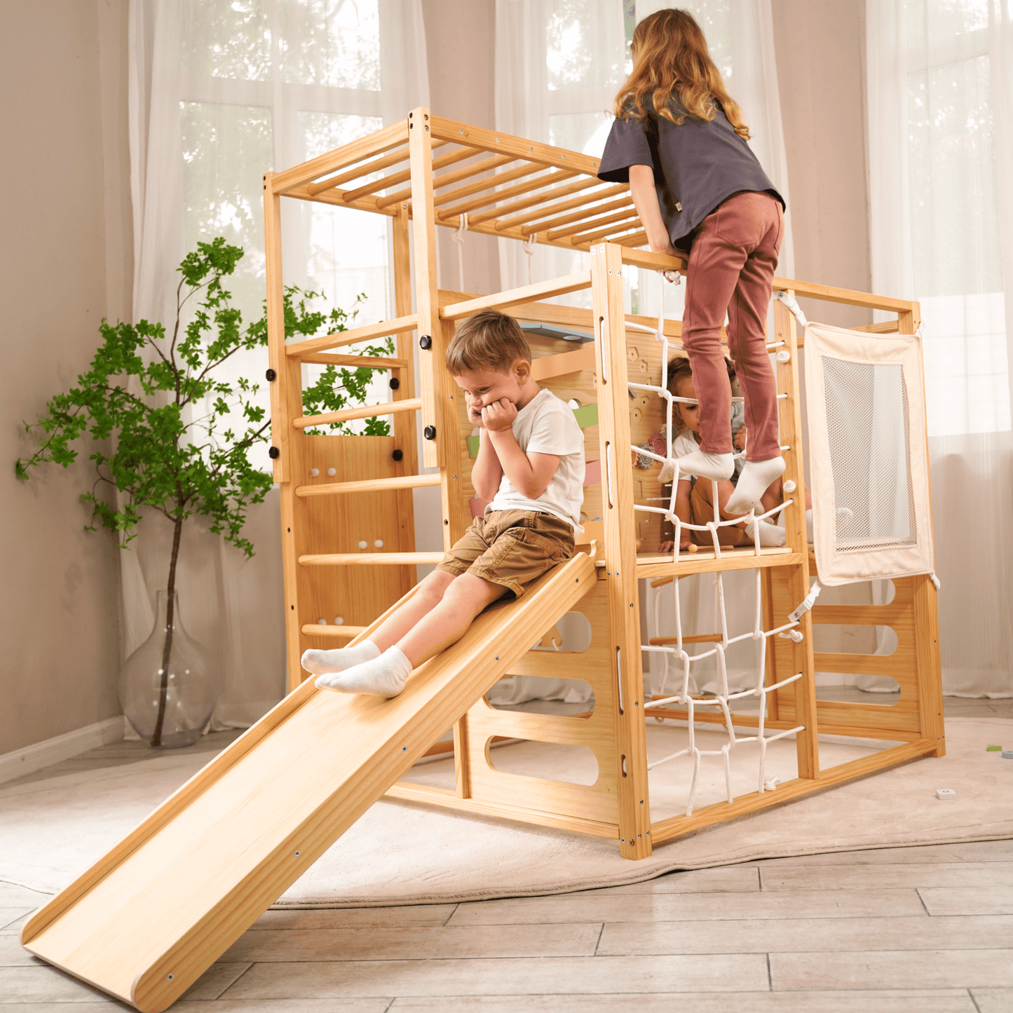 Alpine Adventure Indoor Play Gym – Climber, Slide & Kids Activity Set - Grit Grind Strength