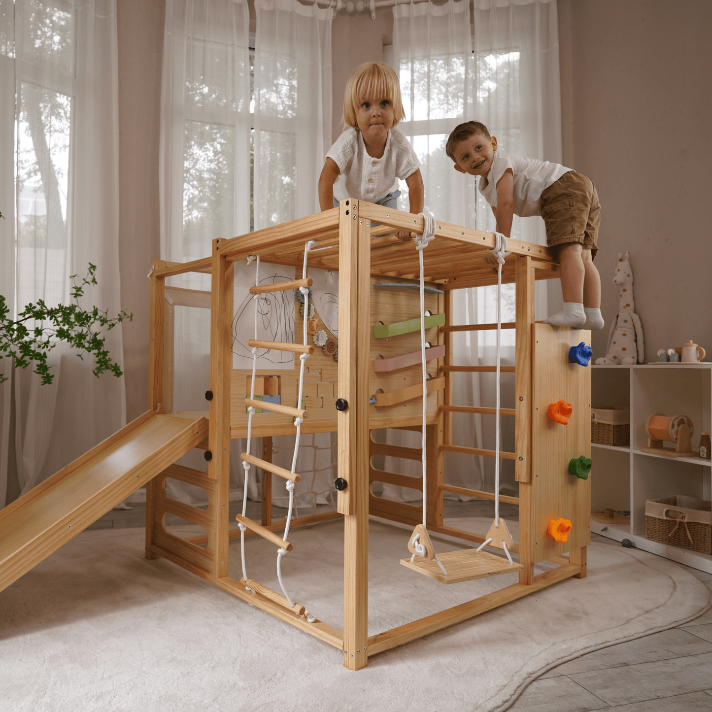 Alpine Adventure Indoor Play Gym – Climber, Slide & Kids Activity Set - Grit Grind Strength
