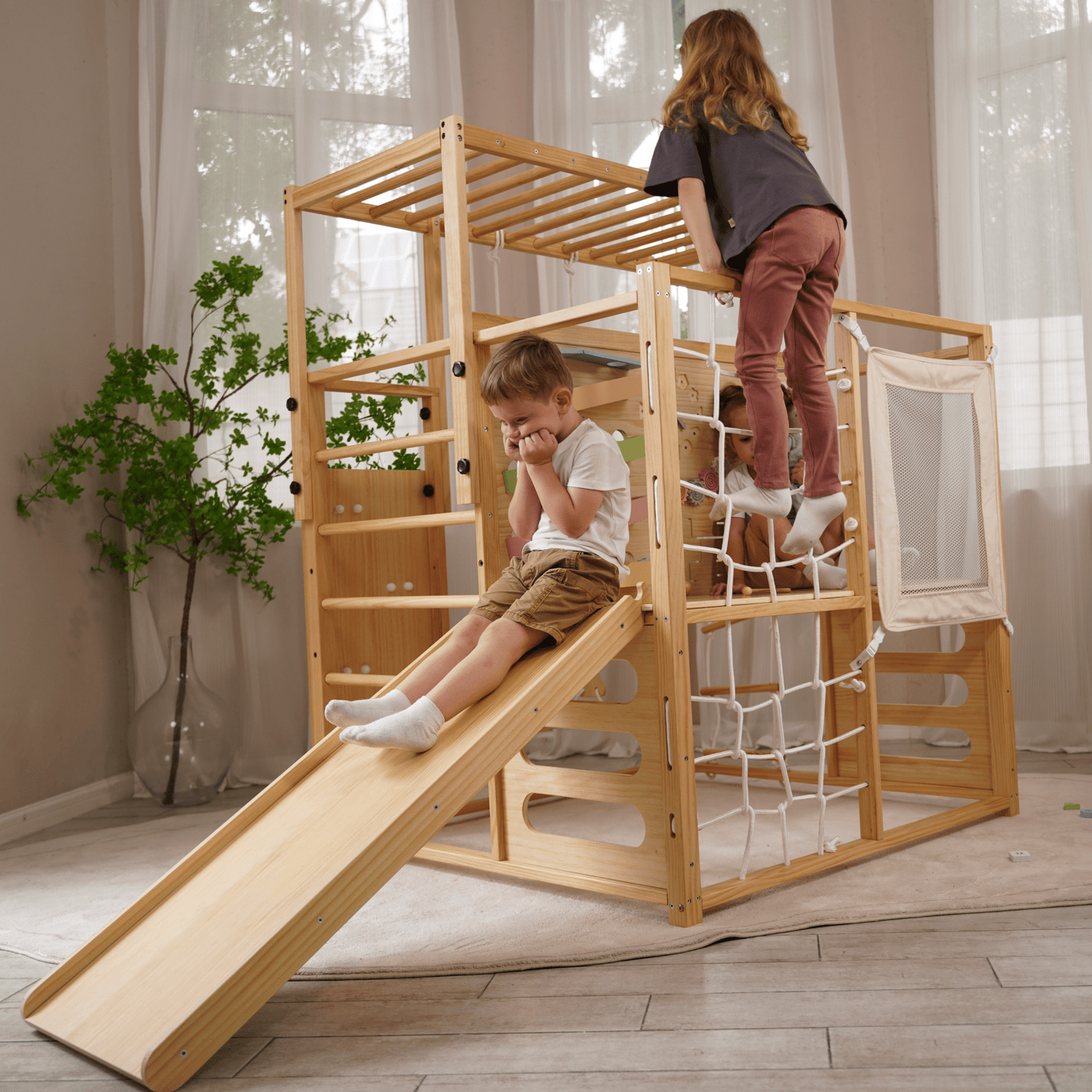 Alpine Adventure Indoor Play Gym – Climber, Slide & Kids Activity Set - Grit Grind Strength