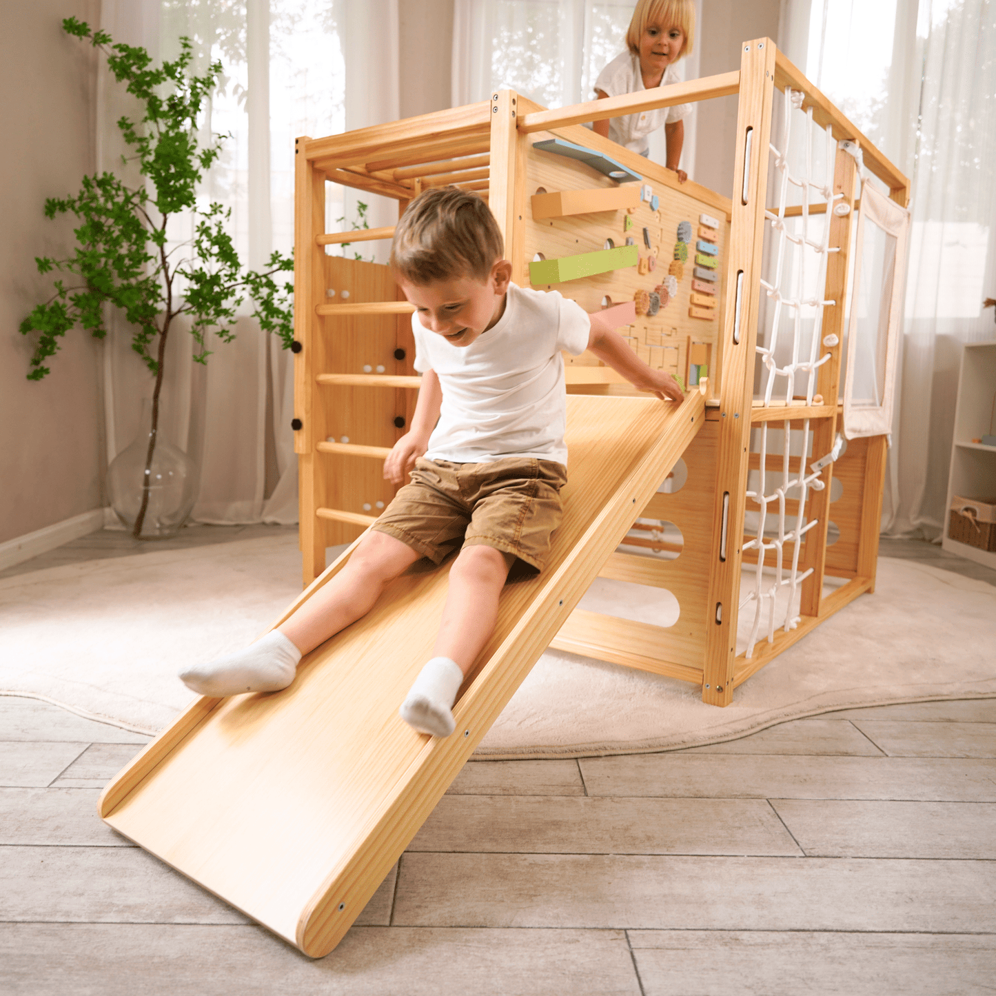 Alpine Adventure Indoor Play Gym – Climber, Slide & Kids Activity Set - Grit Grind Strength
