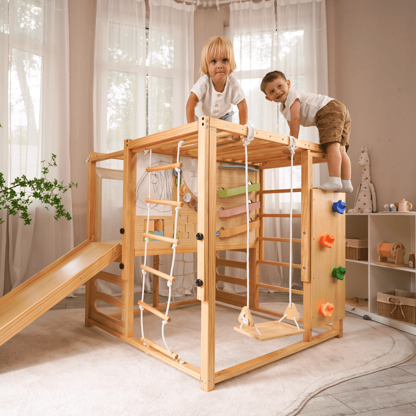 Alpine Adventure Indoor Play Gym – Climber, Slide & Kids Activity Set - Grit Grind Strength