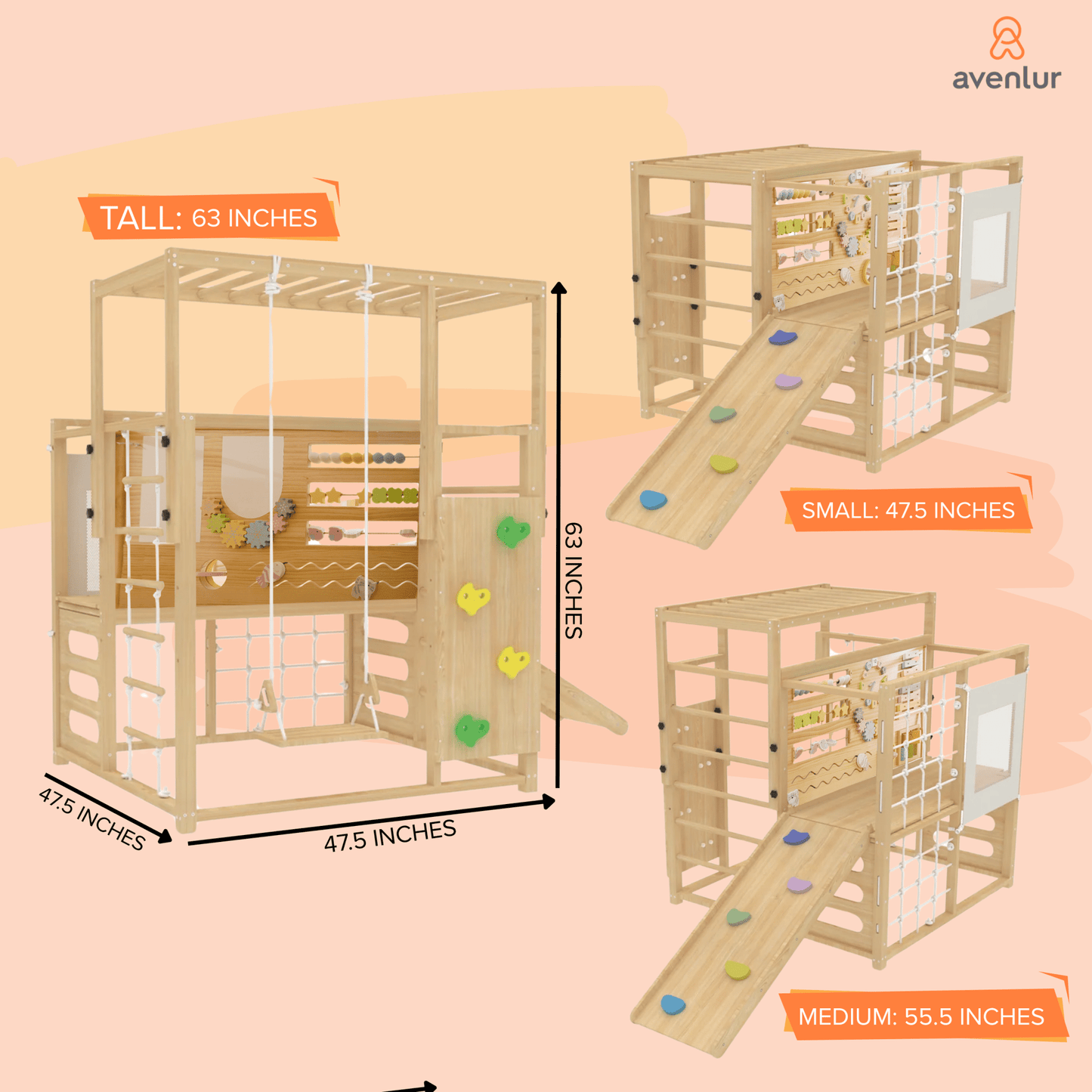 Avenlur.com Indoor Alpine Adventure Indoor Play Gym – Climber, Slide & Kids Activity Set