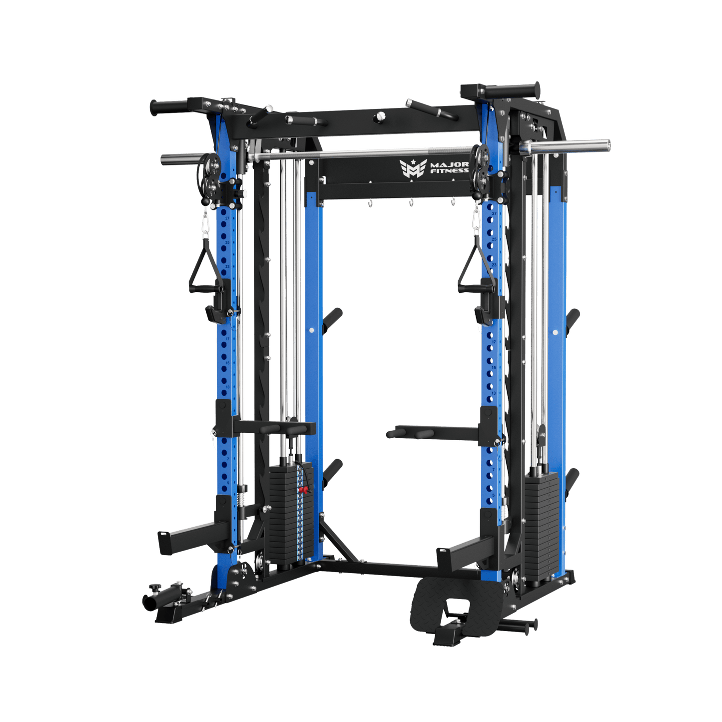 B52 Pro Smith Machine Home Gym with Power Rack, Cable Crossover, Dual Pulley System, Landmine, & Multi - Grip Pull - Up Bar - Grit Grind Strength