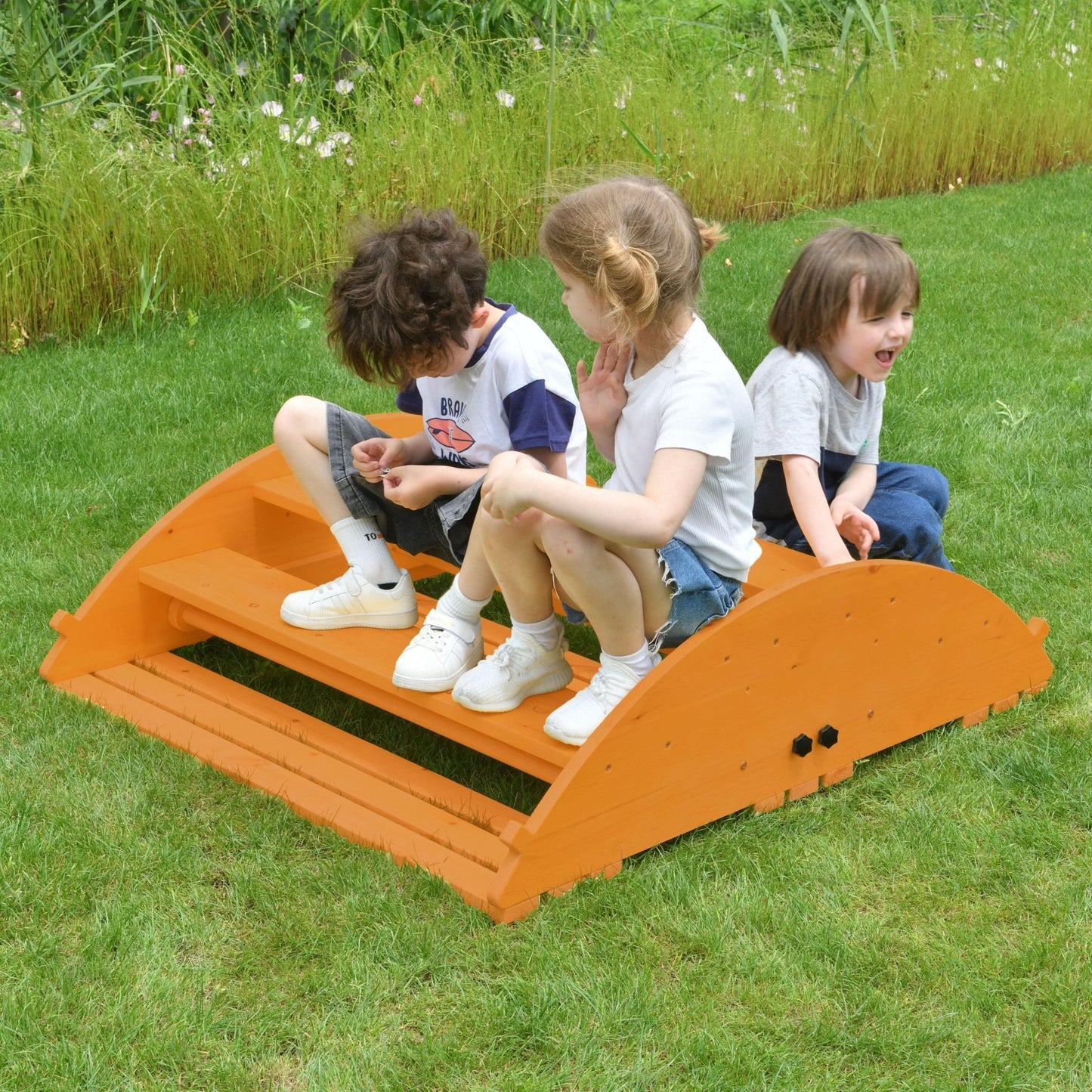 Banyan Jumbo Wooden Rocker & Climber Playset | Outdoor Gross Motor Toy for Toddlers - Grit Grind Strength