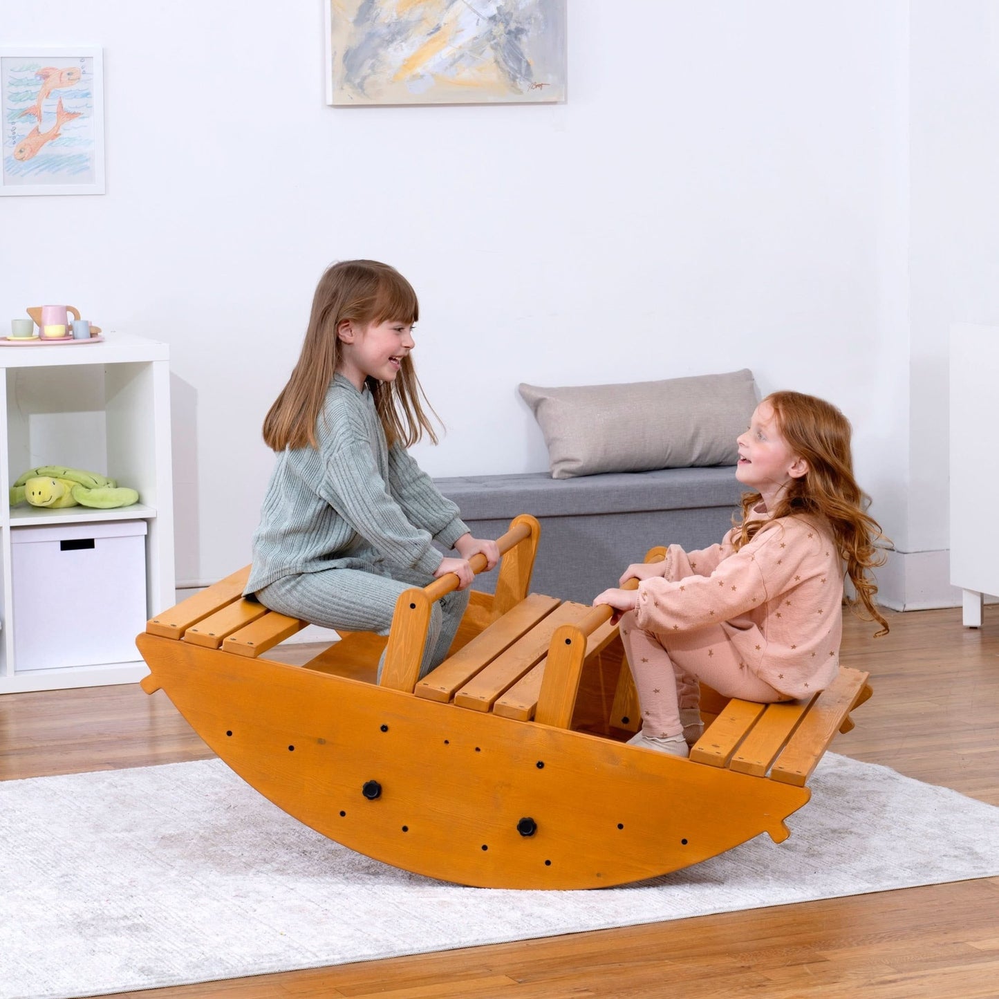 Banyan Jumbo Wooden Rocker & Climber Playset | Outdoor Gross Motor Toy for Toddlers - Grit Grind Strength
