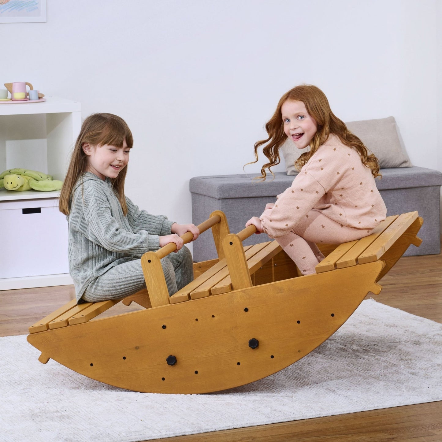 Banyan Jumbo Wooden Rocker & Climber Playset | Outdoor Gross Motor Toy for Toddlers - Grit Grind Strength