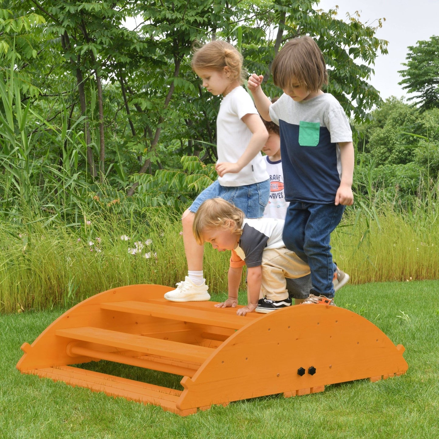 Banyan Jumbo Wooden Rocker & Climber Playset | Outdoor Gross Motor Toy for Toddlers - Grit Grind Strength