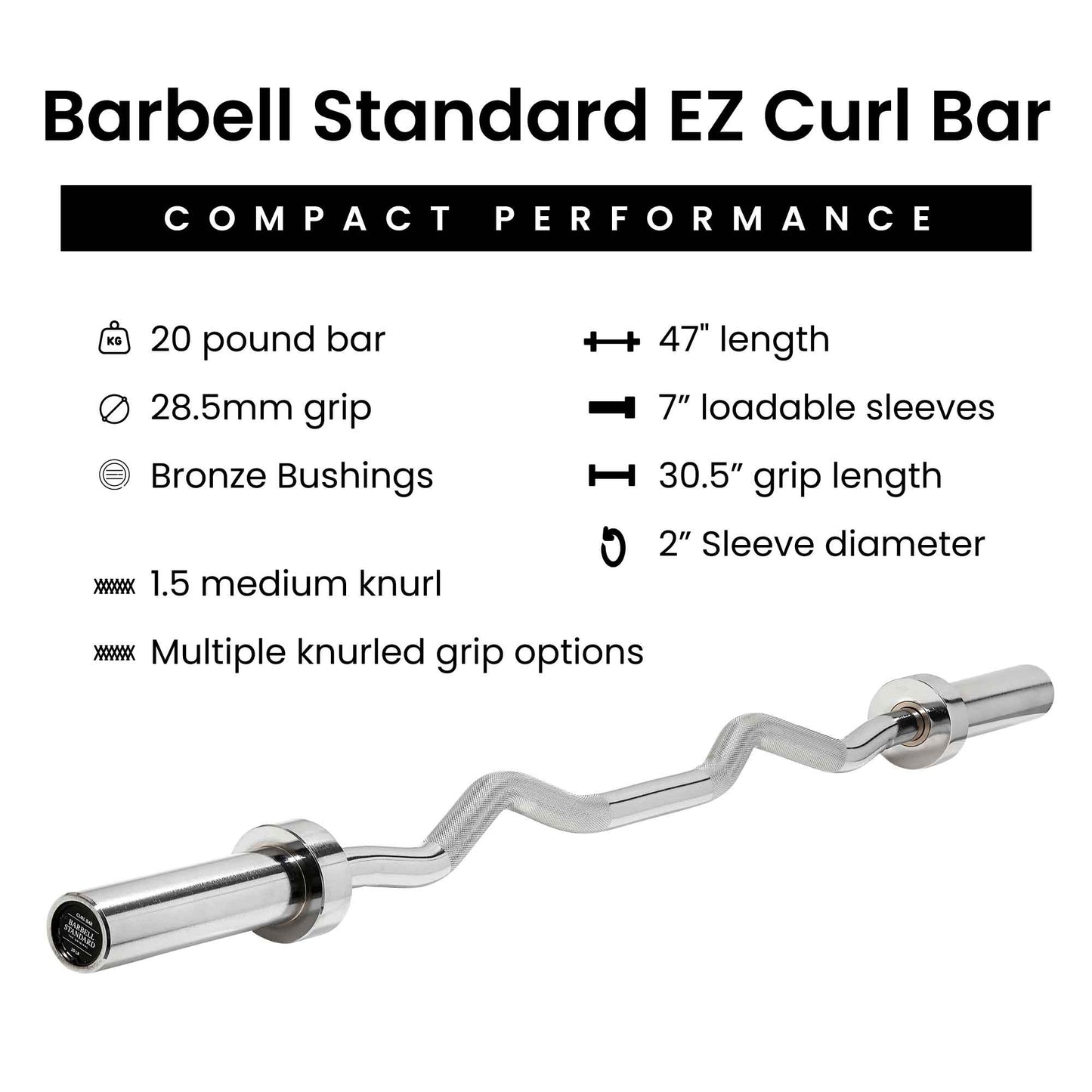 Barbell Standard Set EZ Curl Bar Weight Sets