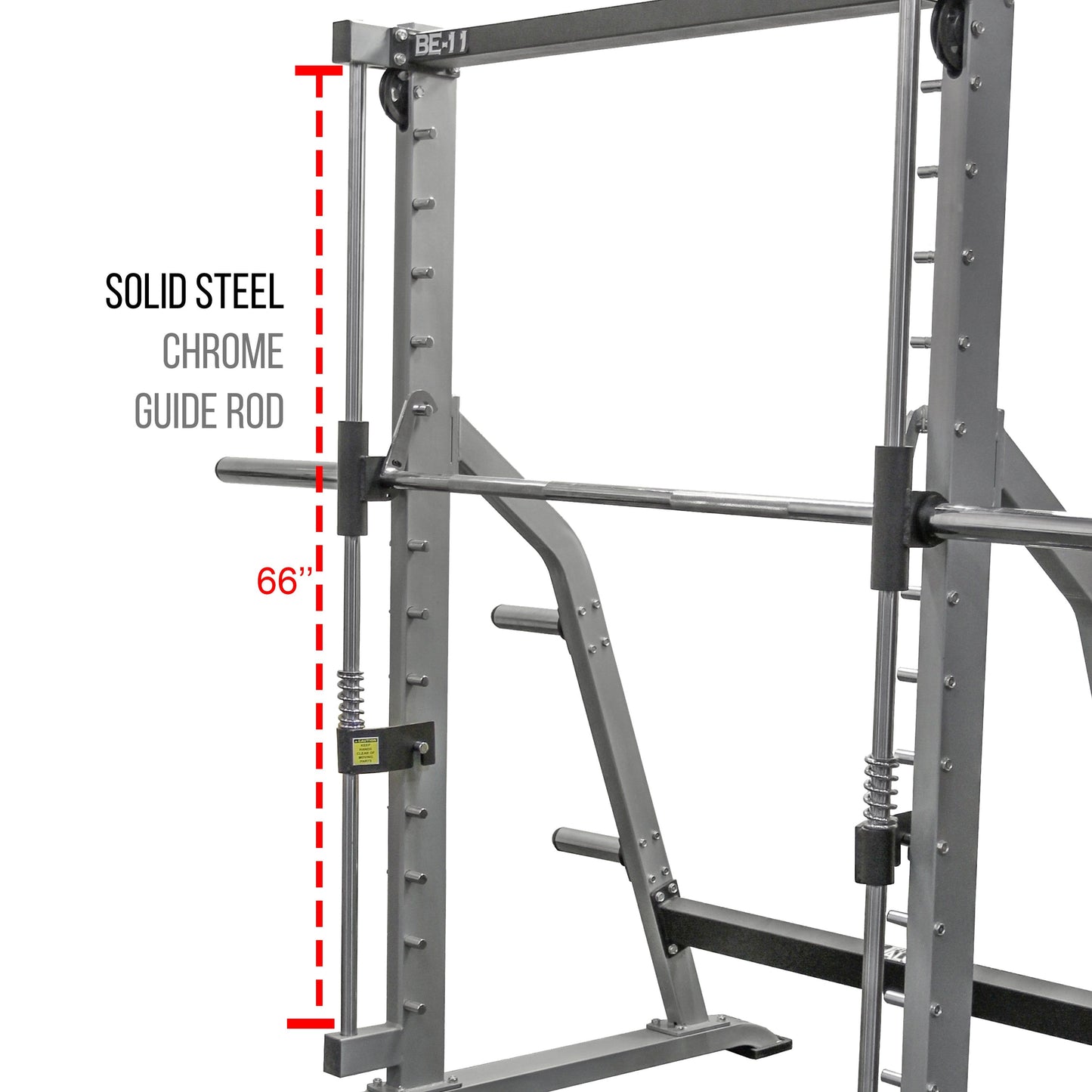 Counterbalanced Smith Machine with Plate Storage Pegs
