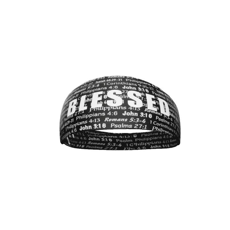 Black BLESSED Headband - Grit Grind Strength