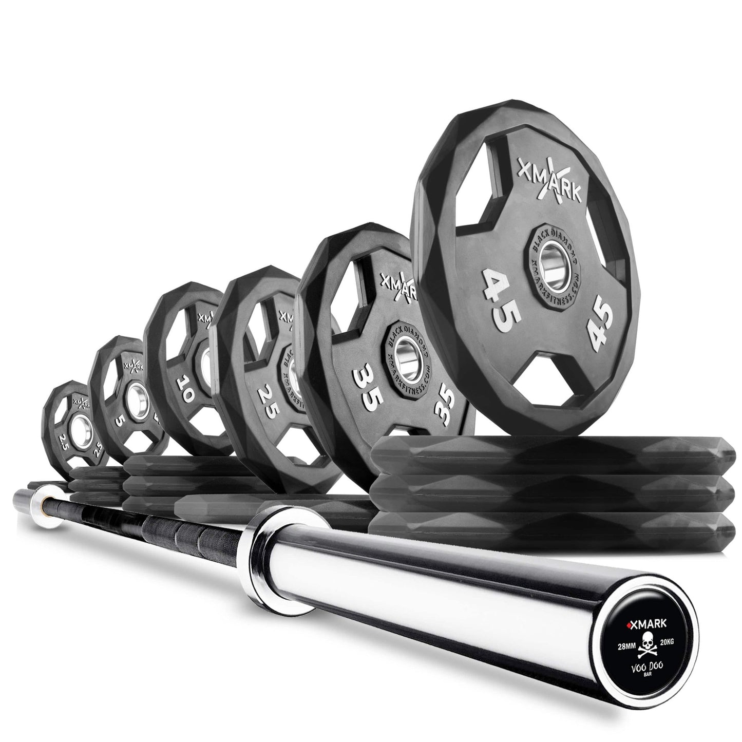 Black Diamond® Olympic Weight Plates and Olympic Barbell Sets - Grit Grind Strength