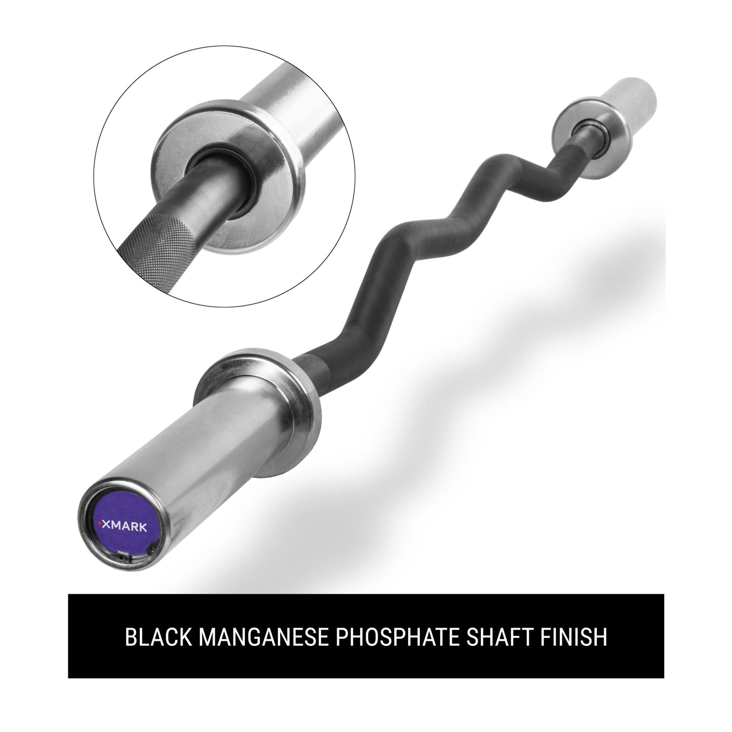 Black EZ Curl Bar, Fits Olympic Plates - Grit Grind Strength