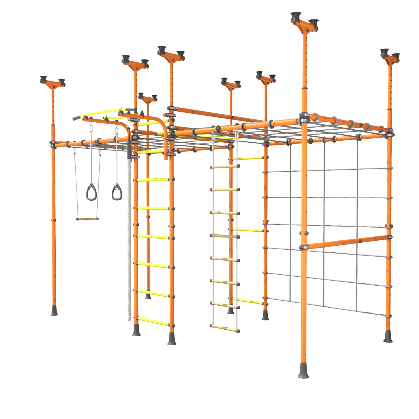Brainrich Kids Play Gym Orange / Tall: 9ft 4in - 10ft 6in Mega Max v3