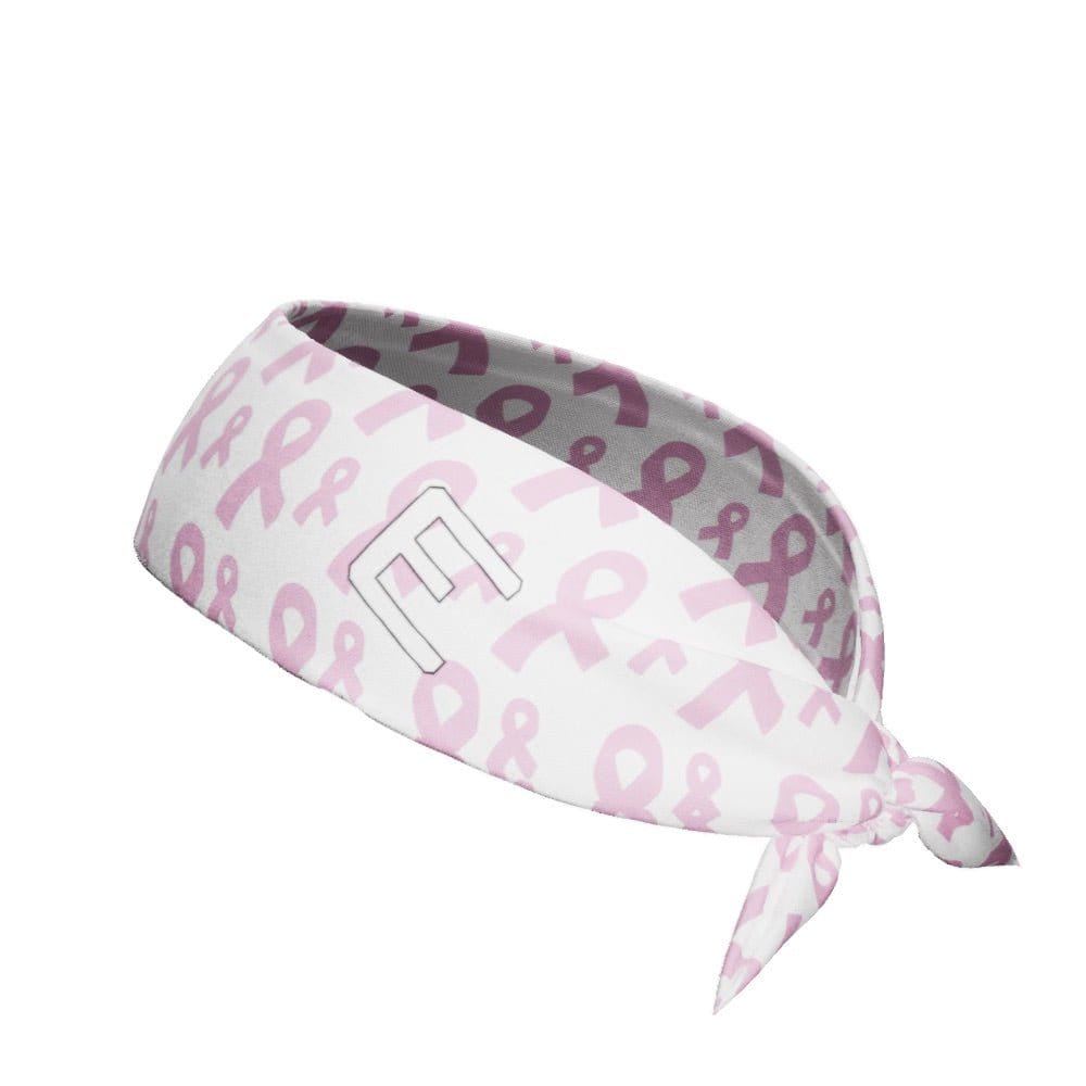 Breast Cancer Ribbons Tie Headband - Grit Grind Strength