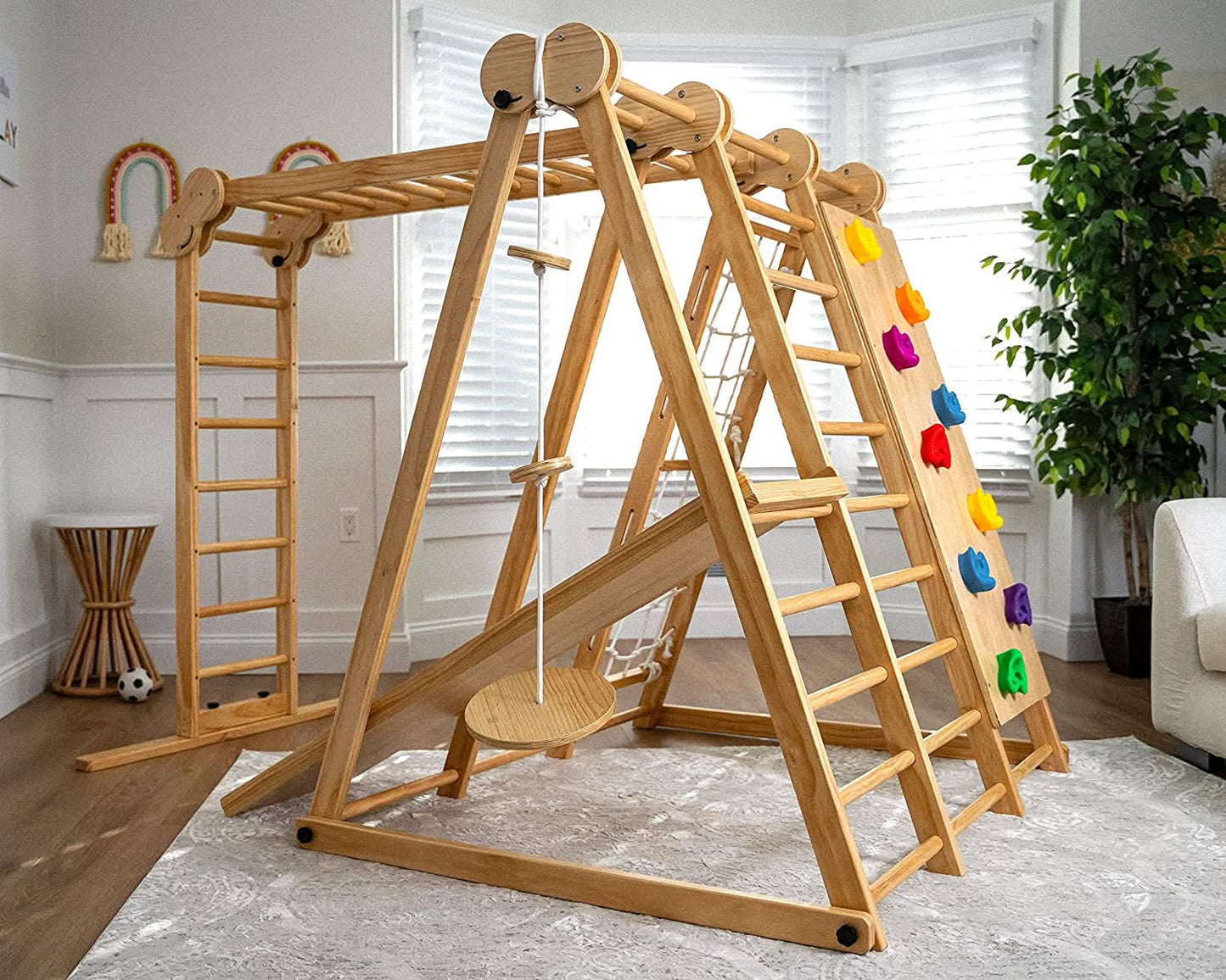 Chestnut - 8 - in - 1 Jungle Gym for Toddlers - Grit Grind Strength