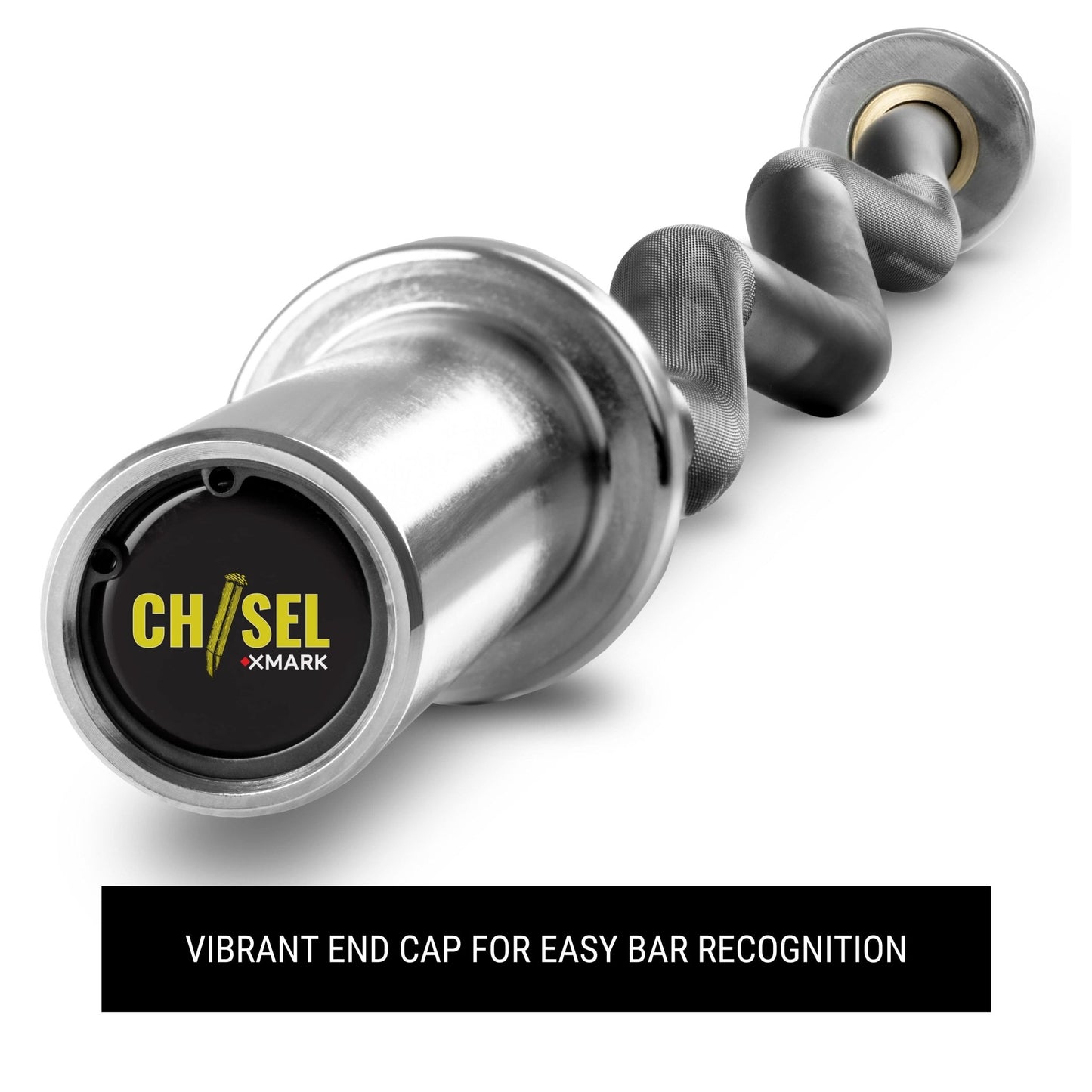 Chisel Olympic EZ Curl Barbell, 47 inches - Grit Grind Strength