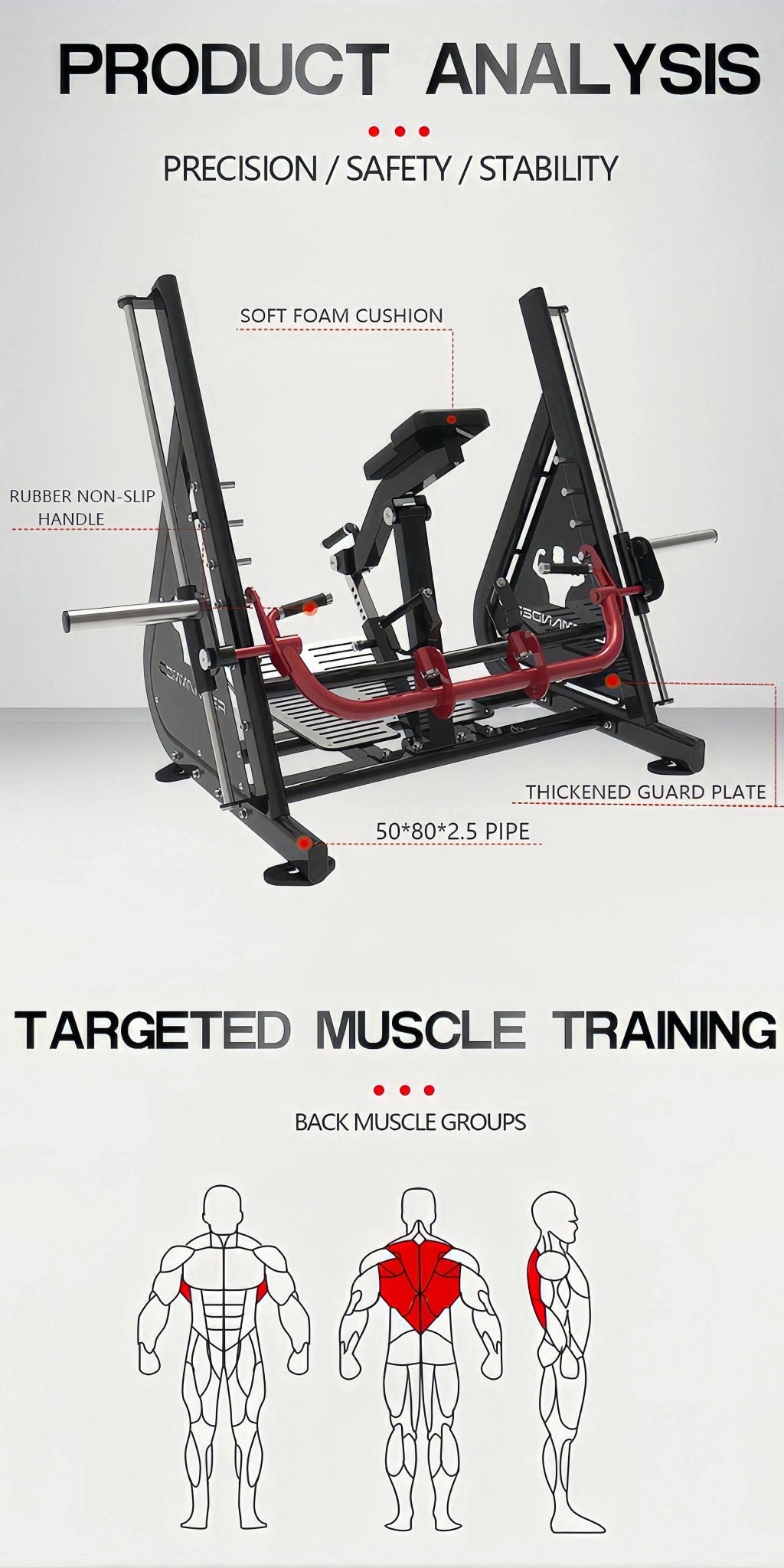 Commander Plate Loaded Seated Row | Commercial Gym Back Machine - Grit Grind Strength