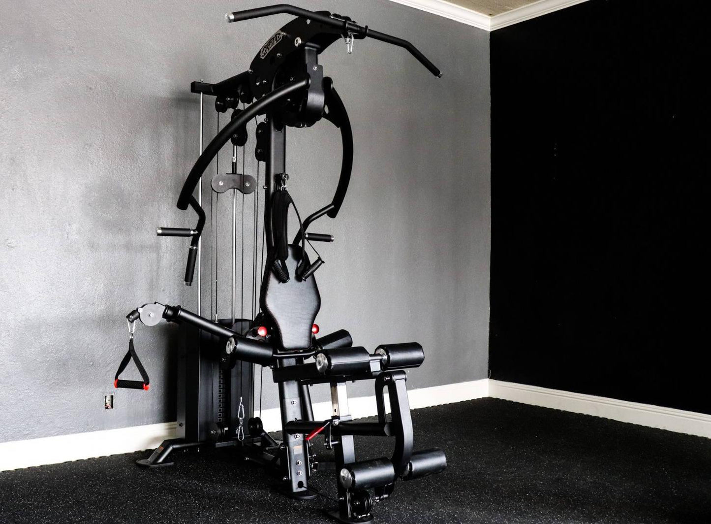 Compact Single - Stack Multi - Gym - Muscle D Fitness - Leg Extension - Seated Chest Row - Seated Row - Chest Pulley - Ab Crunch - Home Gym - Grit Grind Strength