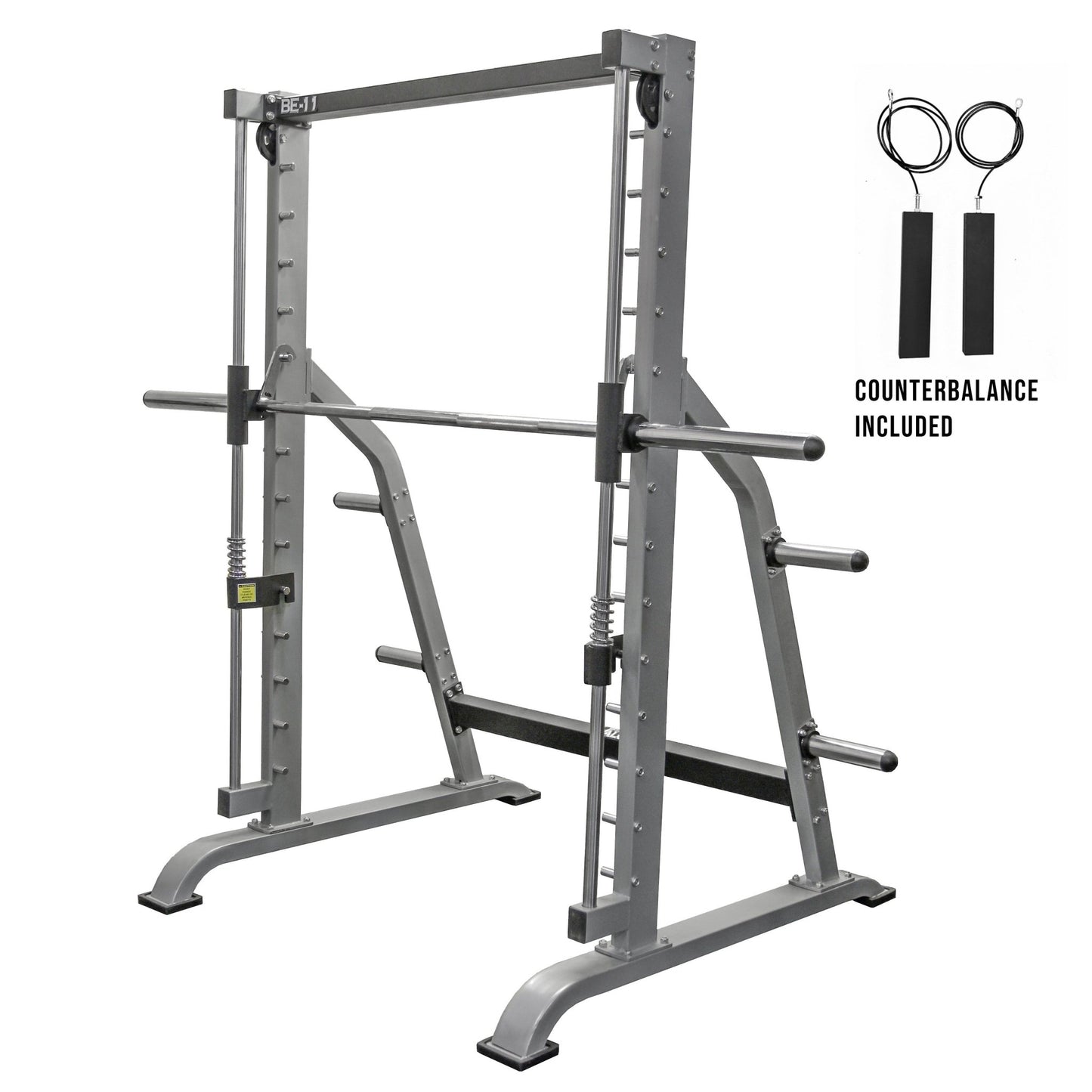 Counterbalanced Smith Machine with Plate Storage Pegs - Grit Grind Strength