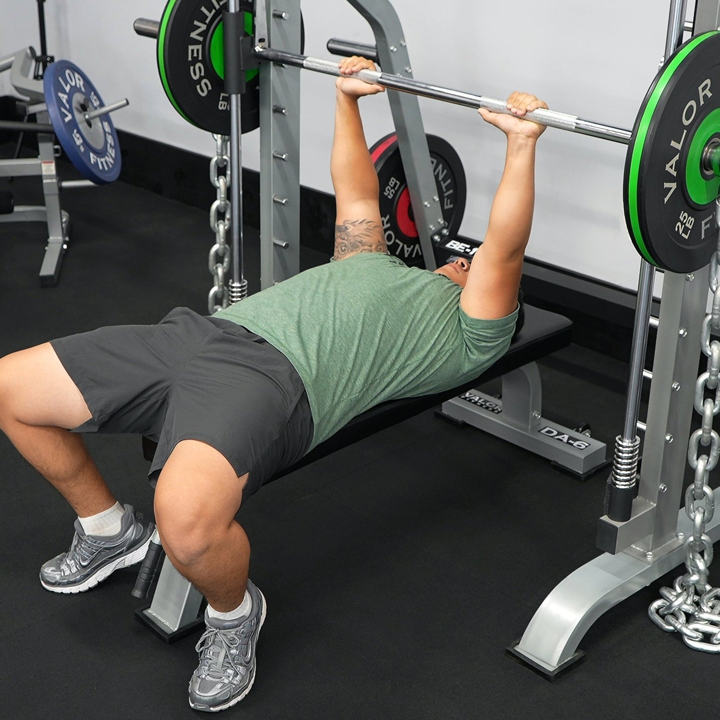 Counterbalanced Smith Machine with Plate Storage Pegs - Grit Grind Strength