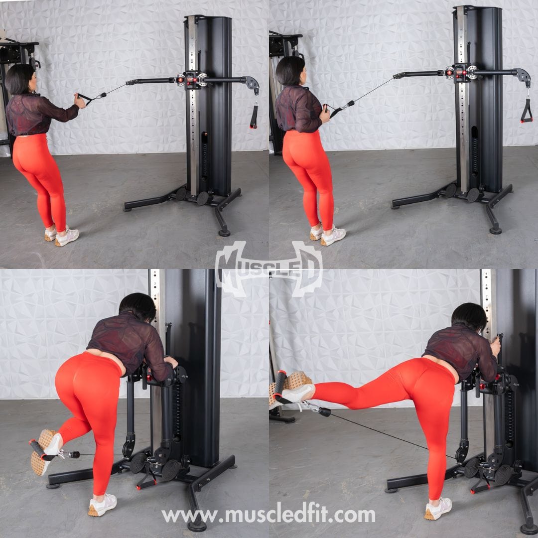 Dual Adjustable Functional Trainer | Muscle D Fitness Full - Body Machine - Grit Grind Strength