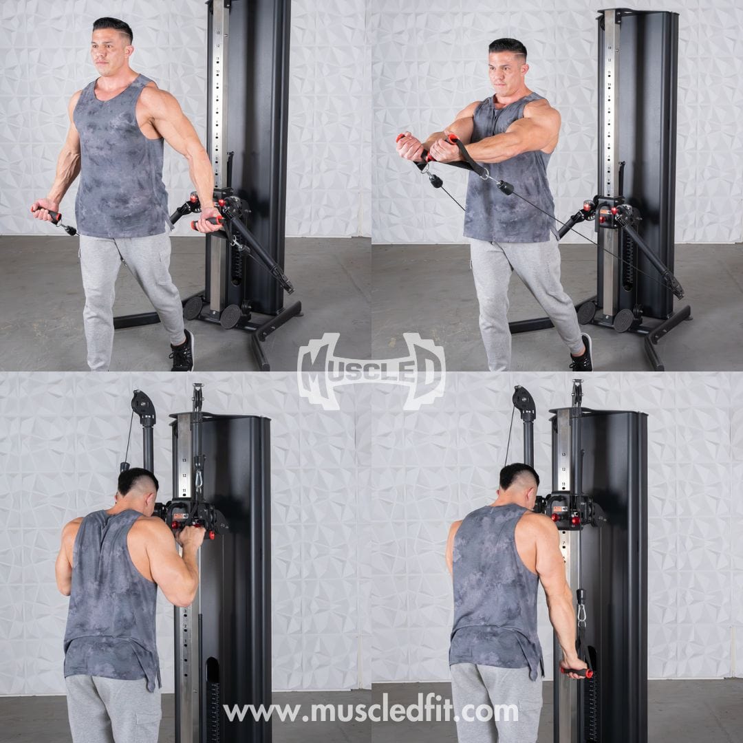 Dual Adjustable Functional Trainer | Muscle D Fitness Full - Body Machine - Grit Grind Strength